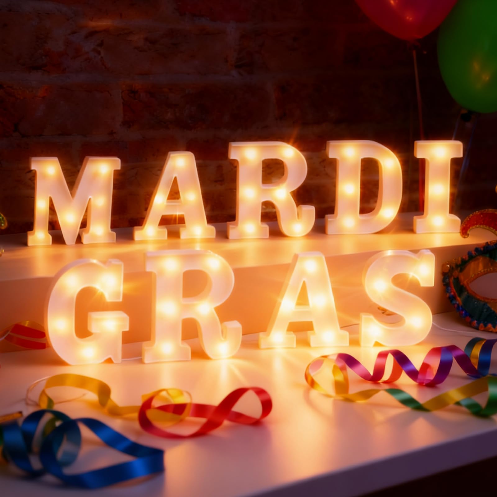 11 Pcs Happy Kwanzaa Large LED Letter Sign LED Lights Battery Powered Table Decorations for Party Favor Light Centerpiece Tabletop Decoration