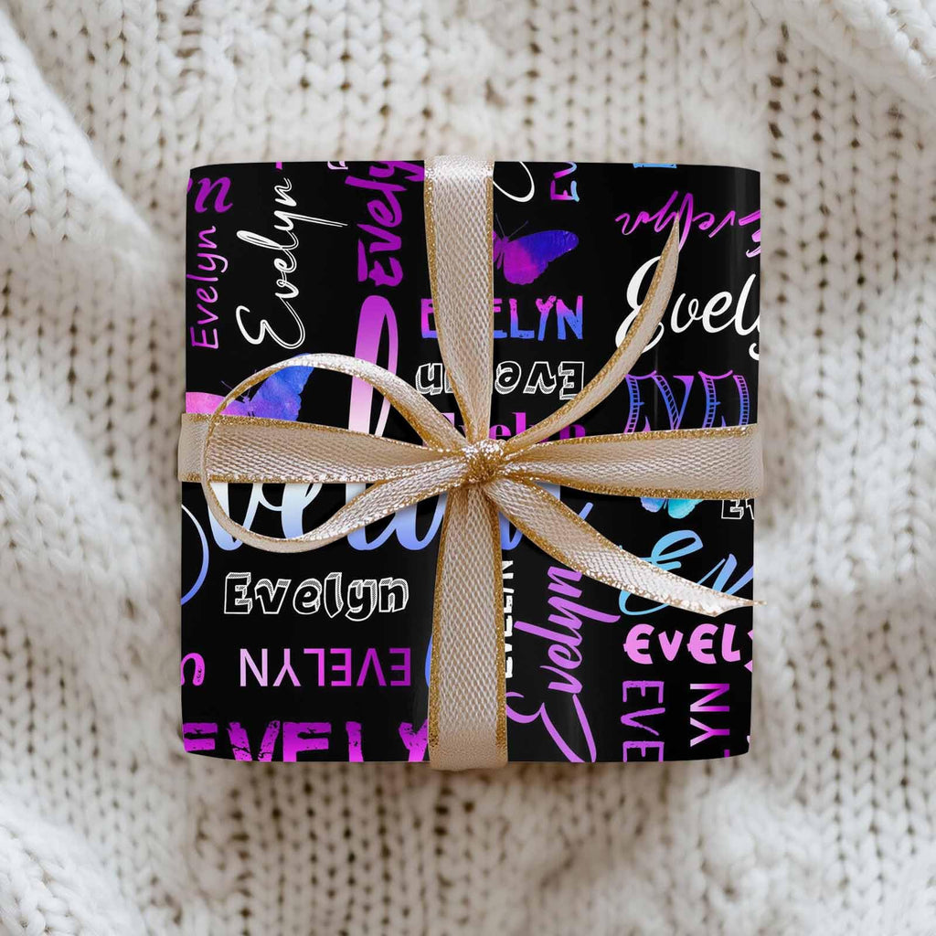 InterestPrint Custom Photo Wrapping Paper Merry Christmas with Christmas hat Wrapping Paper Custom Name Gift Wrap Roll Perfect for Birthdays 58"x 23"