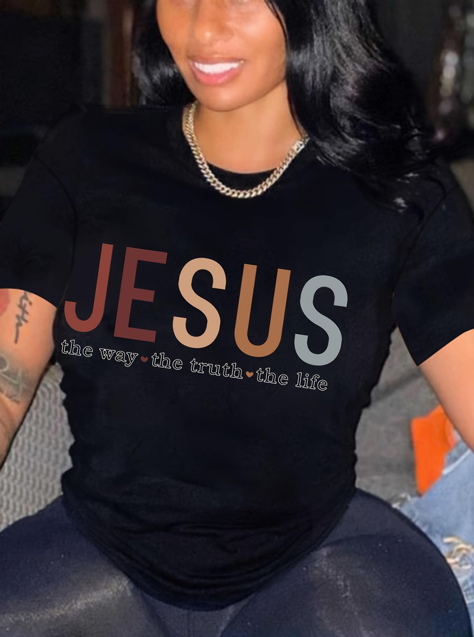 Hilinker Women's Funny Graphic Tees Casual Loose Summer Cute Tops Short Sleeve T Shirts