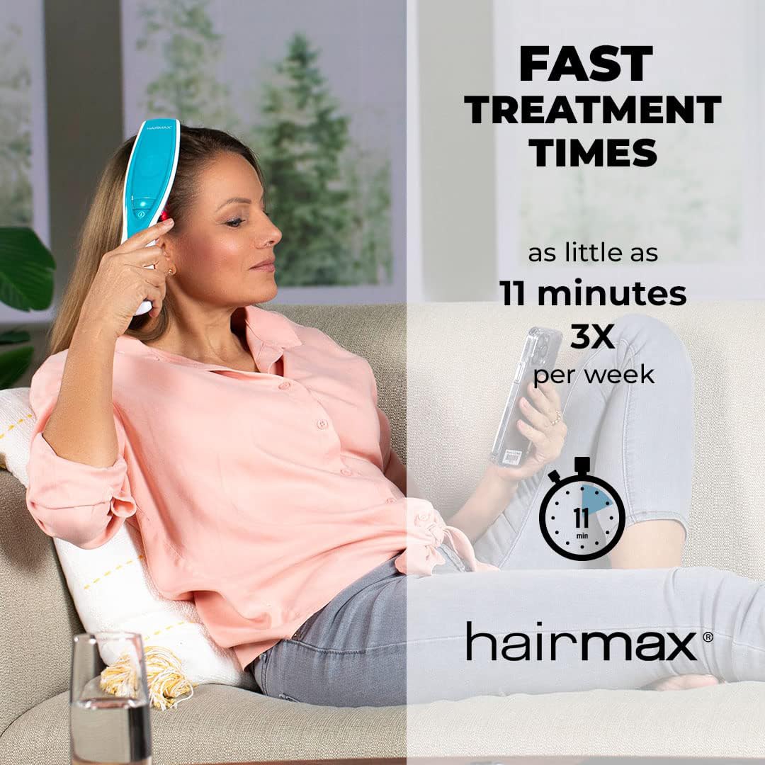Hairmax Ultima 12 LaserComb - (FDA Cleared) Laser Hair Regrowth Treatment Device for Men & Women - Reverses Thinning Hair Loss - Red Light Therapy to Stimulate Hair Growth - Cordless Design
