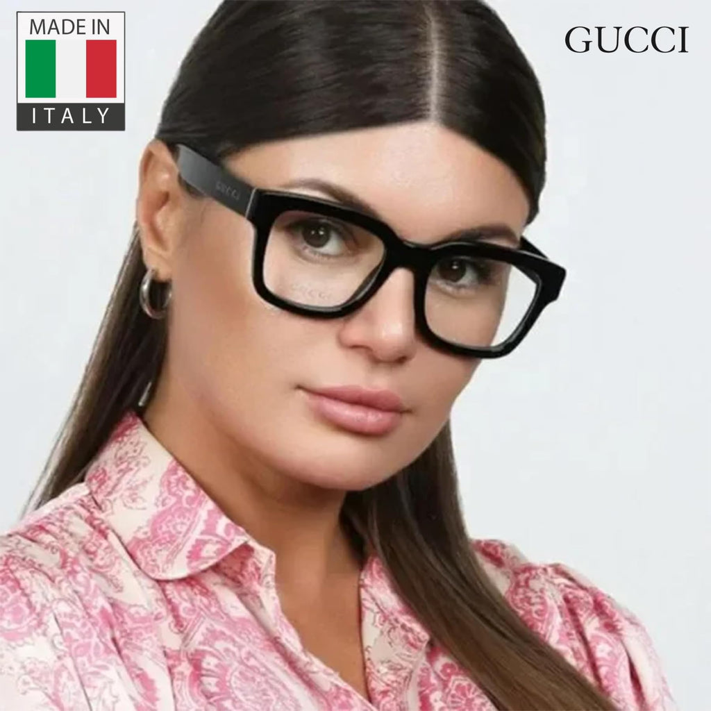 Gucci GG1138O Square Shape Eyeglasses + Bundle with eSHADES Luxury Eyewear Kit