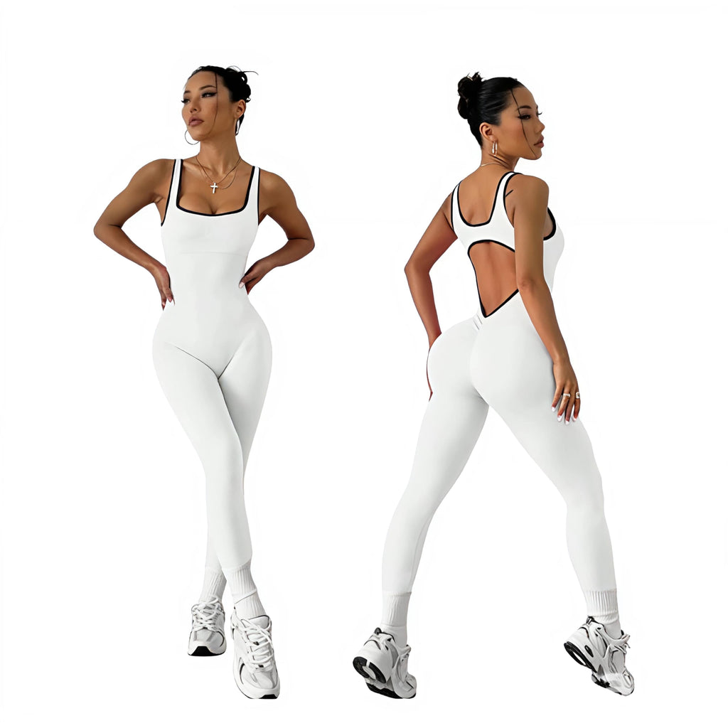 Yoga 1 Piece Bodysuit with a Stylish Open-Back Design, Perfect for Shaping And Lifting Sports Workout Set Jumpsuit