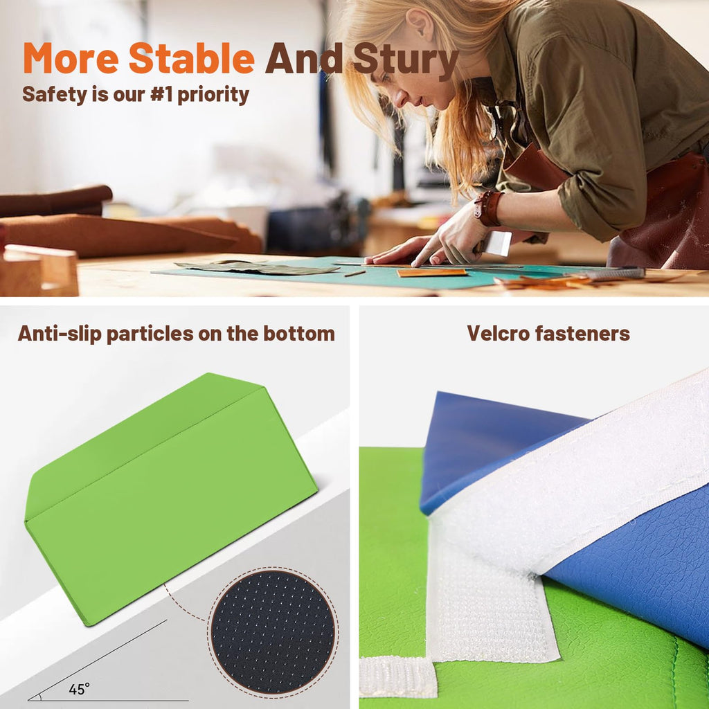 4-Piece Soft PU Leather Toddlers Climbing Toys, Baby Foam Climbing Blocks for Toddlers 3, Foam Play Gym Climbing Structures, Indoor Climb and Crawl Activity Play Set (White and Coffee)