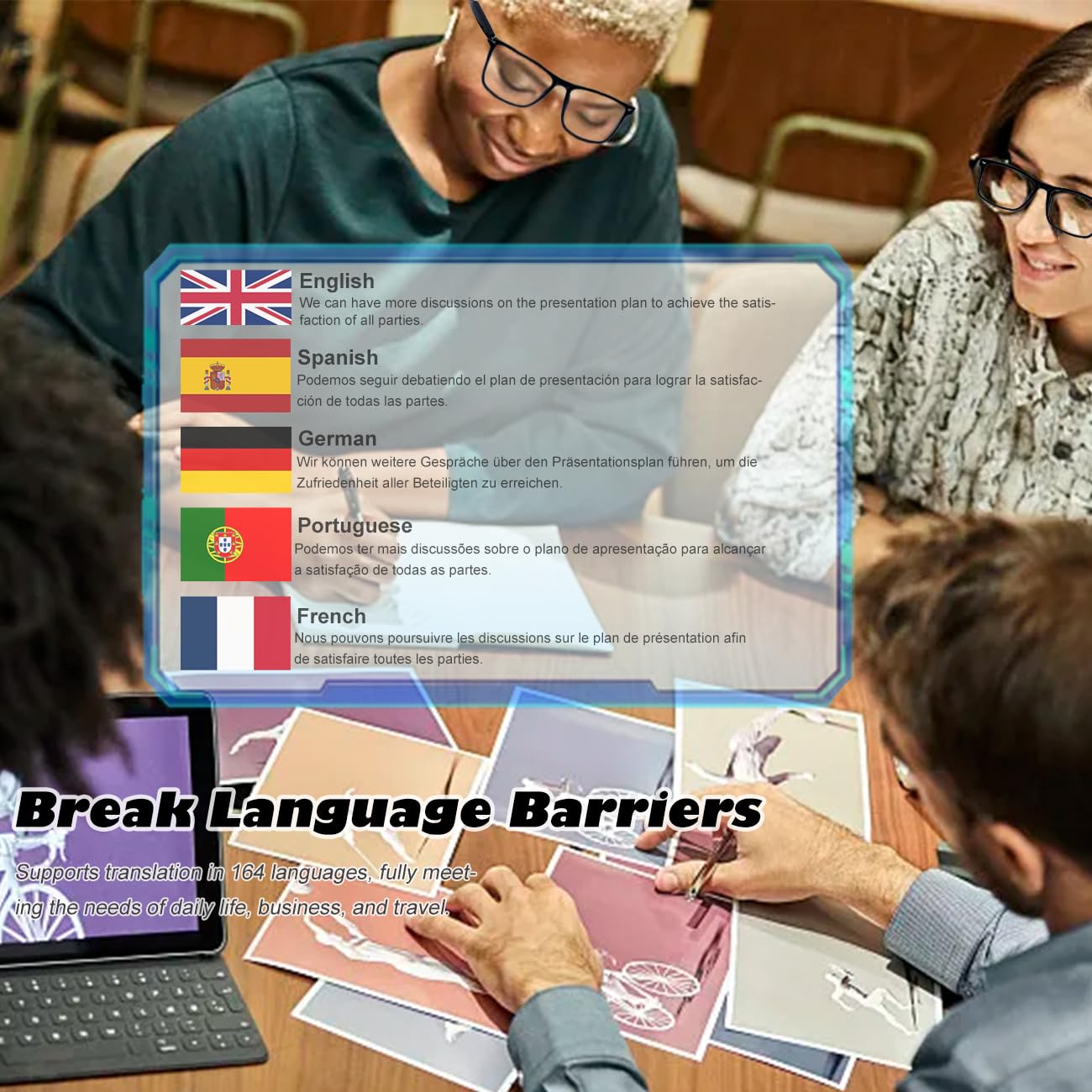 AI Smart Glasses Polarized Audio Sunglasses with Speaker Translation Glasses 164 Language Open Ear Sound Mic Blue Light Glass UV Protection Outdoor Glass for Women Men