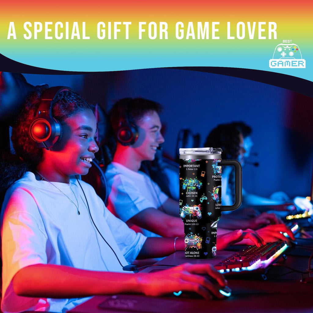 Christian Gifts for Women, 40 oz I Can Do All Things Christ Tumbler With Handle, Inspirational Religious Birthday Gifts for Faith Cup, Christian Jesus God Bible Verse Pastor Prayer Gift for Christmas