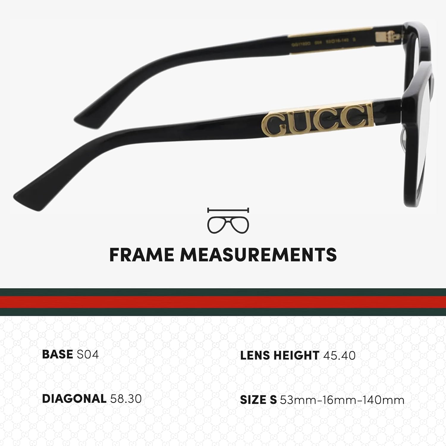 Gucci GG1192O Designer Fashion Eyeglasses Stylish Square Frame Eyewear with Luxury eSHADES Kit - Embrace Sophistication and Elegance