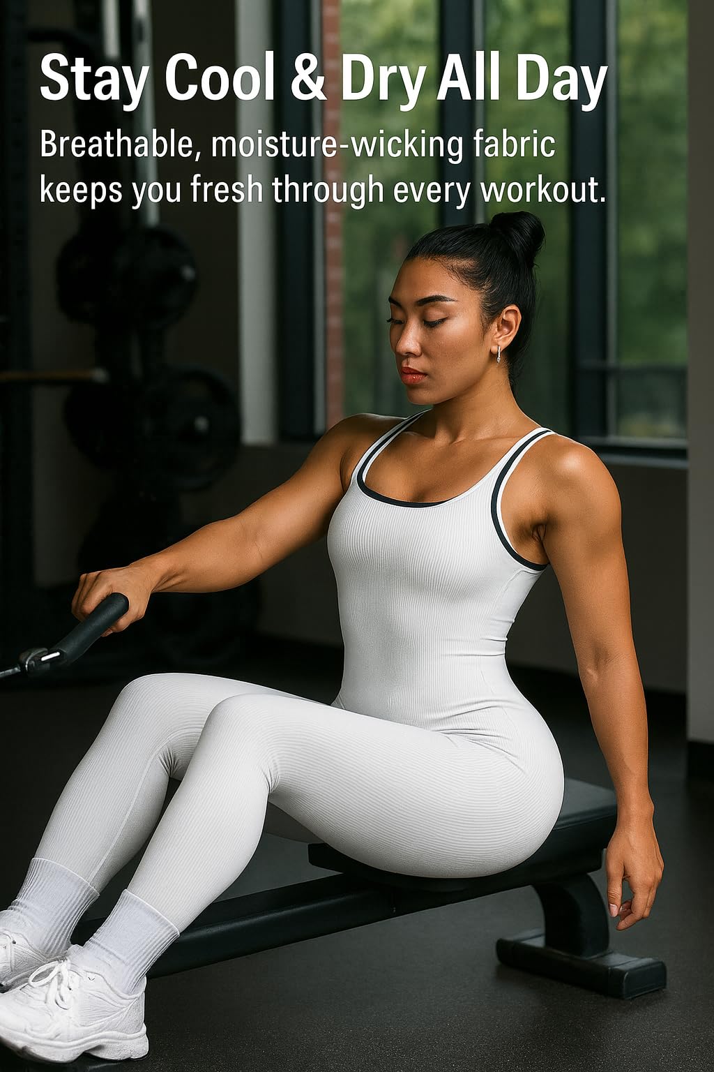 Yoga 1 Piece Bodysuit with a Stylish Open-Back Design, Perfect for Shaping And Lifting Sports Workout Set Jumpsuit