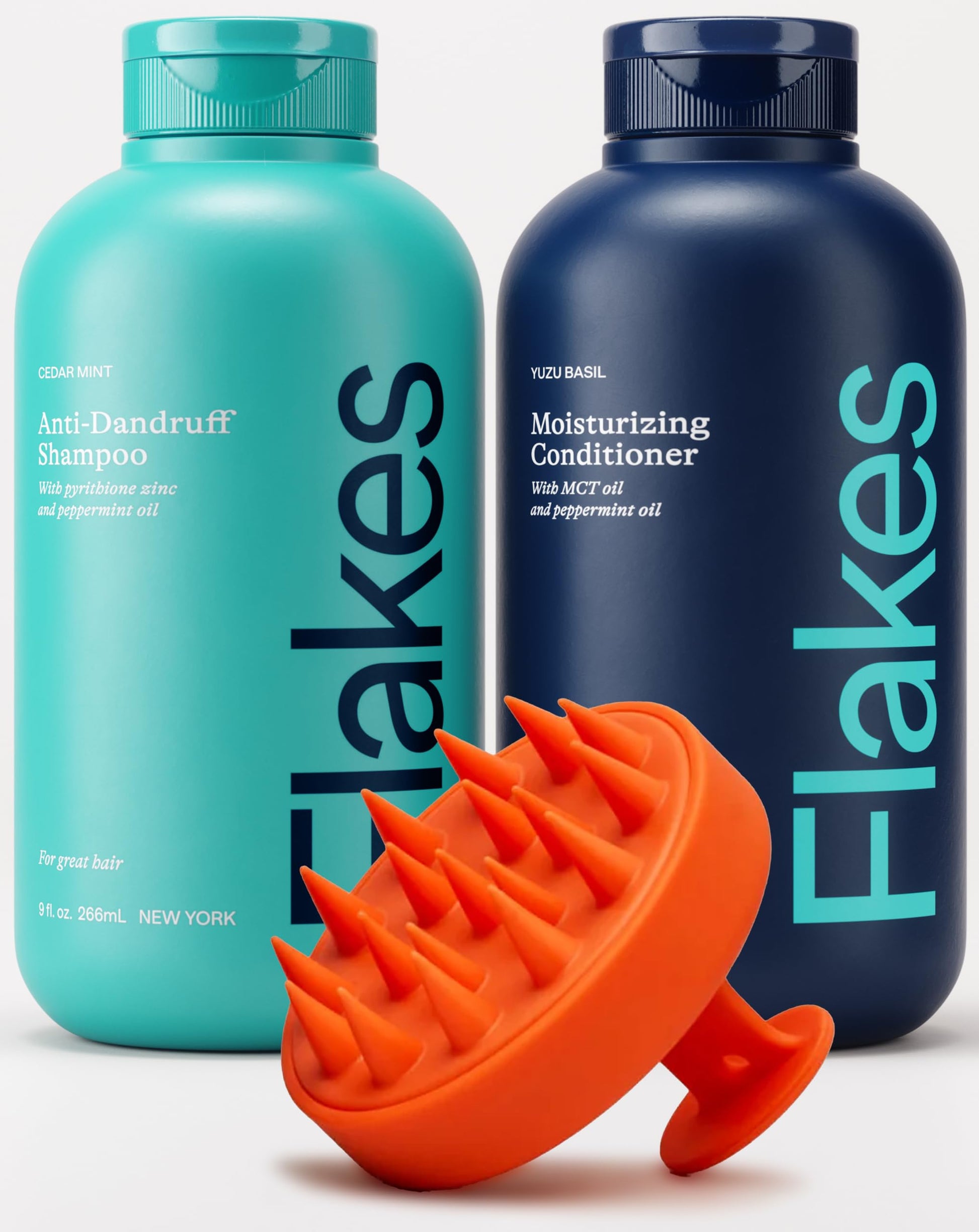 Flakes Anti Dandruff Shampoo and Conditioner Set | Dry, Flaky, & Itchy Scalp Shampoo | Sulfate & Paraben Free for Healthy Hair | Hydrating Shampoo & Moisturizing Conditioner for Scalp Care | 9 fl oz