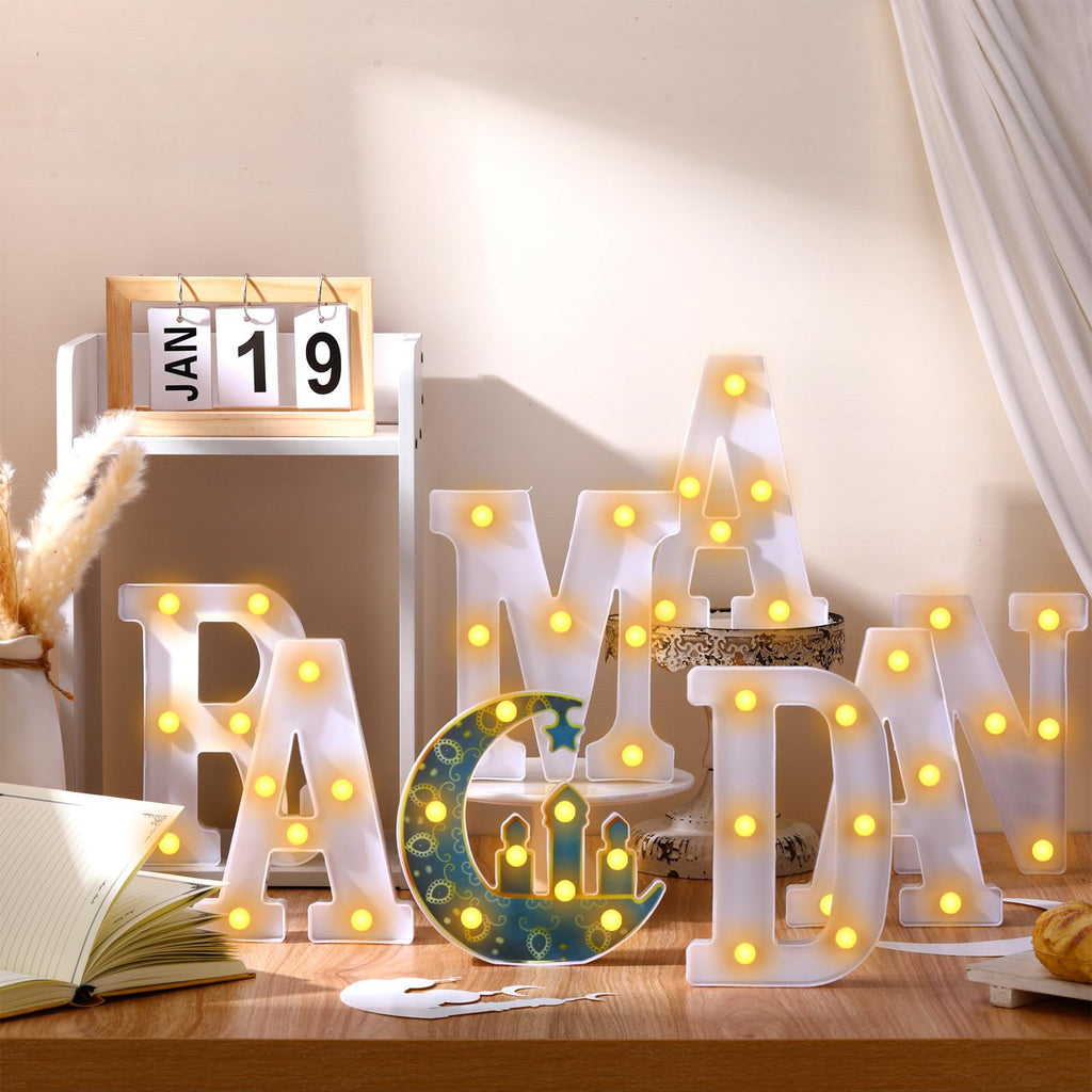 11 Pcs Happy Kwanzaa Large LED Letter Sign LED Lights Battery Powered Table Decorations for Party Favor Light Centerpiece Tabletop Decoration