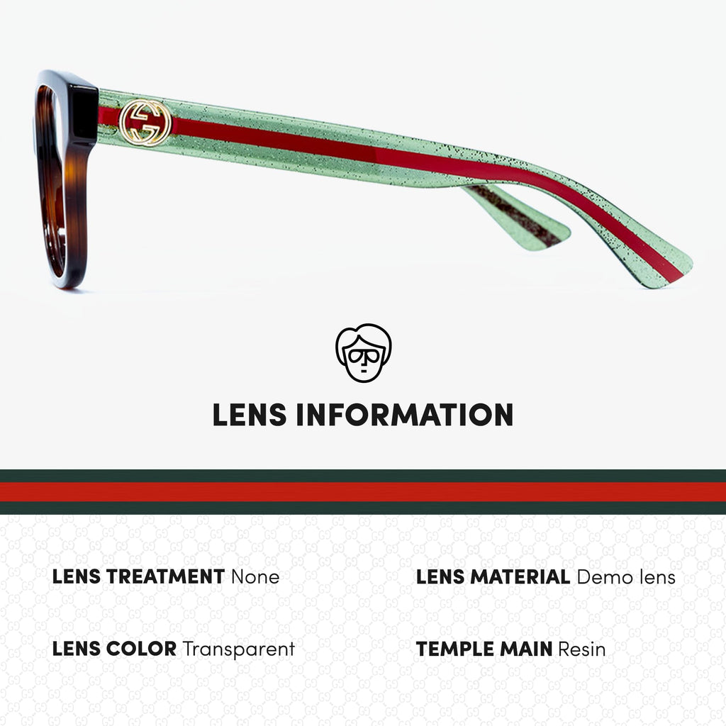 Gucci GG0038ON Square Shape Eyeglasses + Bundle with eSHADES Luxury Eyewear Kit