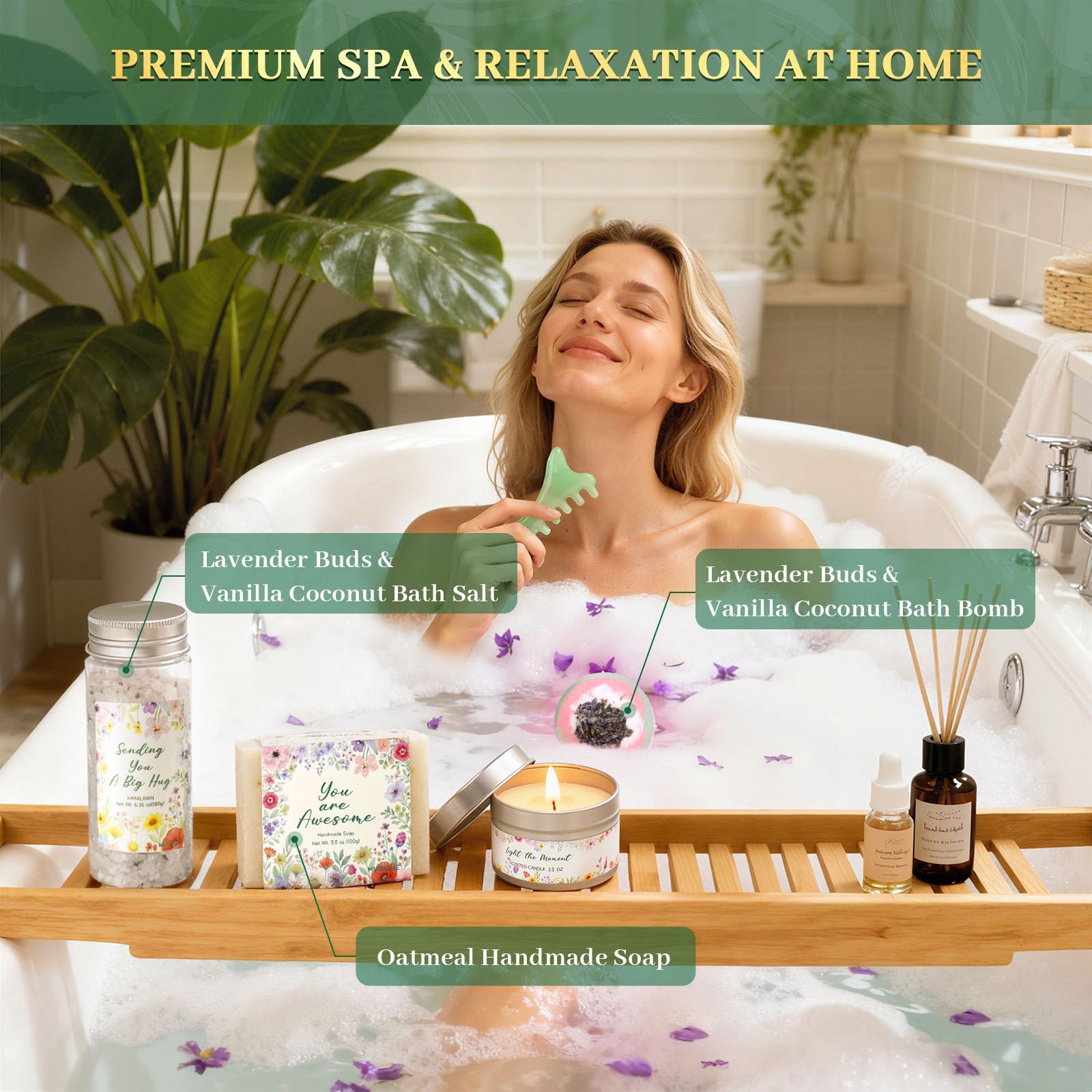 Self Care Gifts for Women Get Well Soon Gift Baskets,Christmas Birthday Gifts for Women Spa Care Package,Thank You Thinking of You Sympathy Gift Box for Mom, Her, Friend, Sister, Wife