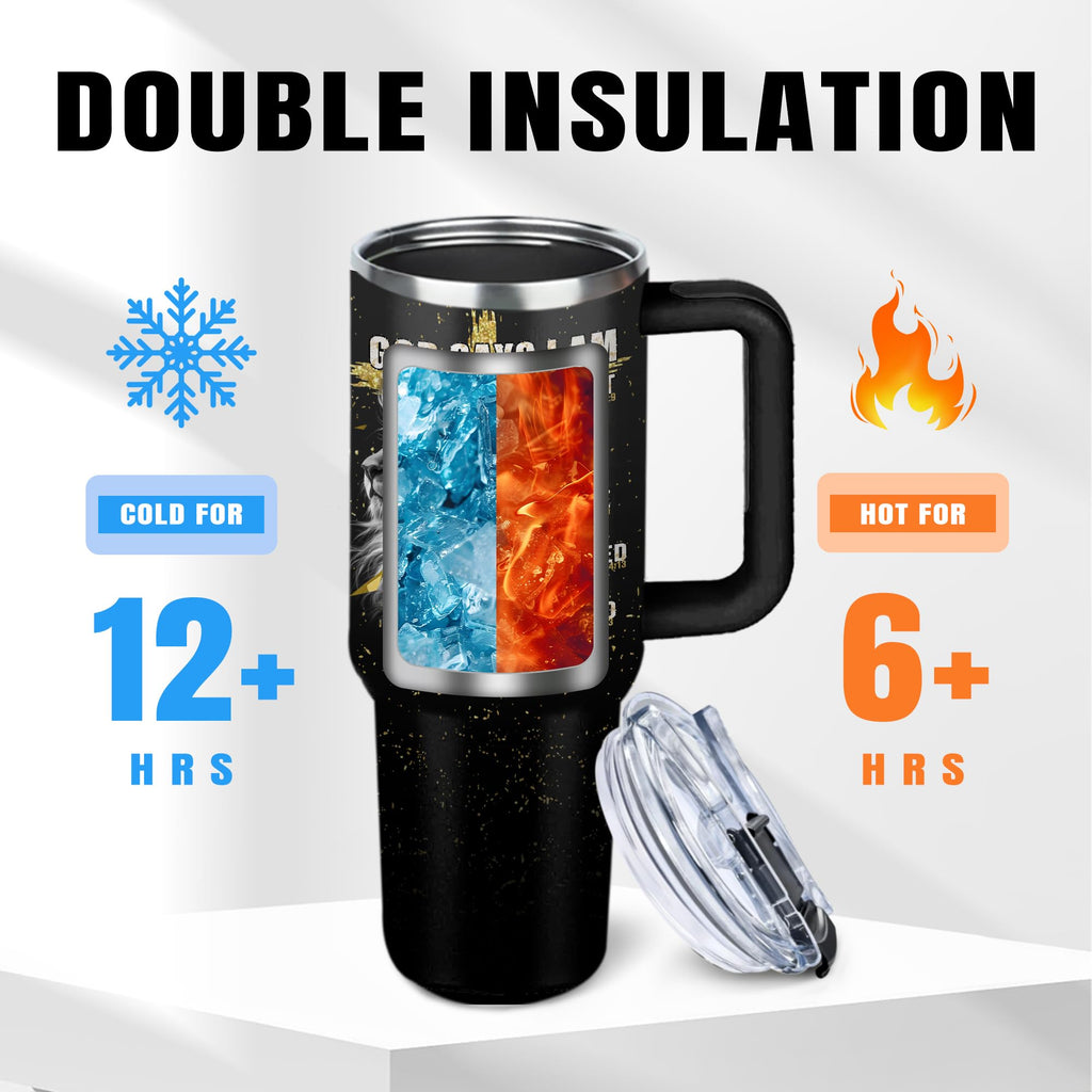 Christian Gifts for Women, 40 oz I Can Do All Things Christ Tumbler With Handle, Inspirational Religious Birthday Gifts for Faith Cup, Christian Jesus God Bible Verse Pastor Prayer Gift for Christmas