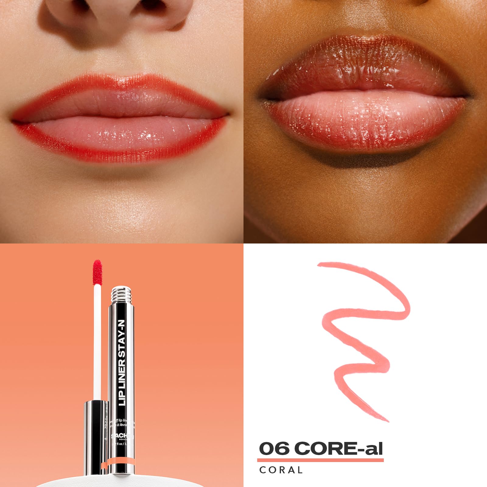 Sacheu Lip Liner STAY-N Peel Off Lip Stain — Long Lasting Matte Lip Tattoo Transfer Proof Lipstain Infused with Hyaluronic Acid & Vitamin E for All Skin Types — Vegan & Cruelty-Free, Deep Bundle