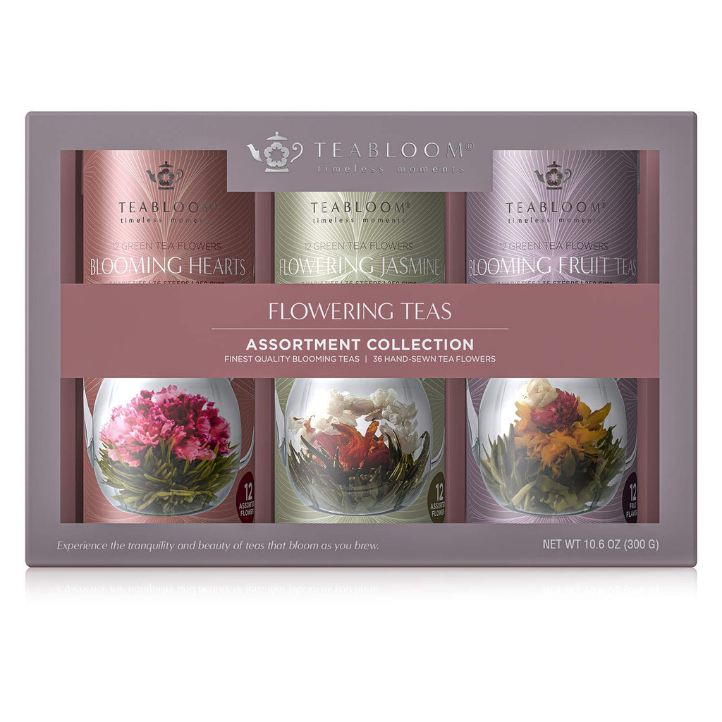 Teabloom - World's Finest Pyramid Tea Collection, 24 Varieties of USDA Certified Organic & Kosher Teas - Black Tea, Green Tea, White Tea, Oolong Tea, and Herbal/Fruit Tea Blends