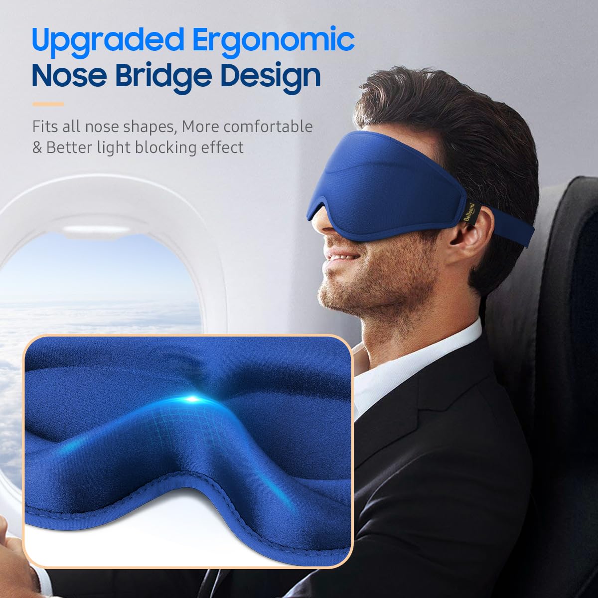 Sleep Mask, Premium Eye Mask for Sleeping, Total Blackout, Super Soft Comfort, Adjustable Fit, Upgraded 3D Ergonomic Designed Sleeping Mask for Home, Office, Travel, Meditation, Yoga, Pink