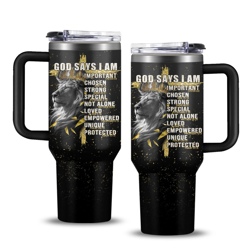 Christian Gifts for Women, 40 oz I Can Do All Things Christ Tumbler With Handle, Inspirational Religious Birthday Gifts for Faith Cup, Christian Jesus God Bible Verse Pastor Prayer Gift for Christmas