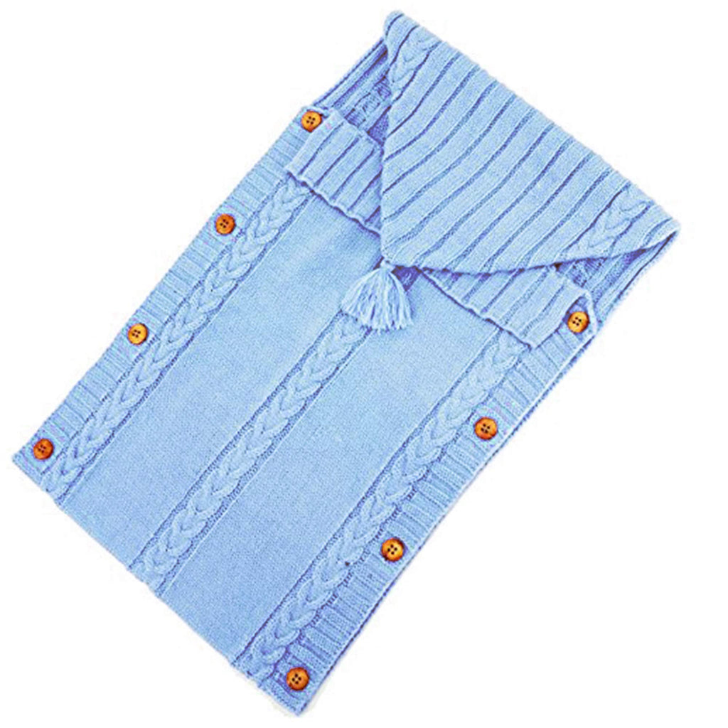 XMWEALTHY Newborn Baby Wrap Swaddle Blanket Knit Sleeping Bag Sleep Sack Stroller Wrap for Baby(Beige) (0-6 Month)