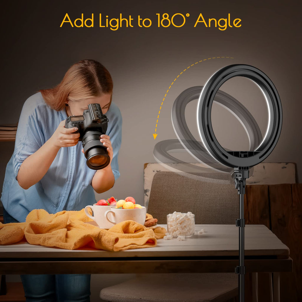 Weilisi 10" Ring Light with Stand 72'' Tall & Phone Holder,38 Color Modes Selfie Light with Tripod Stand,Stepless Dimmable/Speed LED Ring Light for iPhone & Android,YouTube, Makeup,TIK Tok
