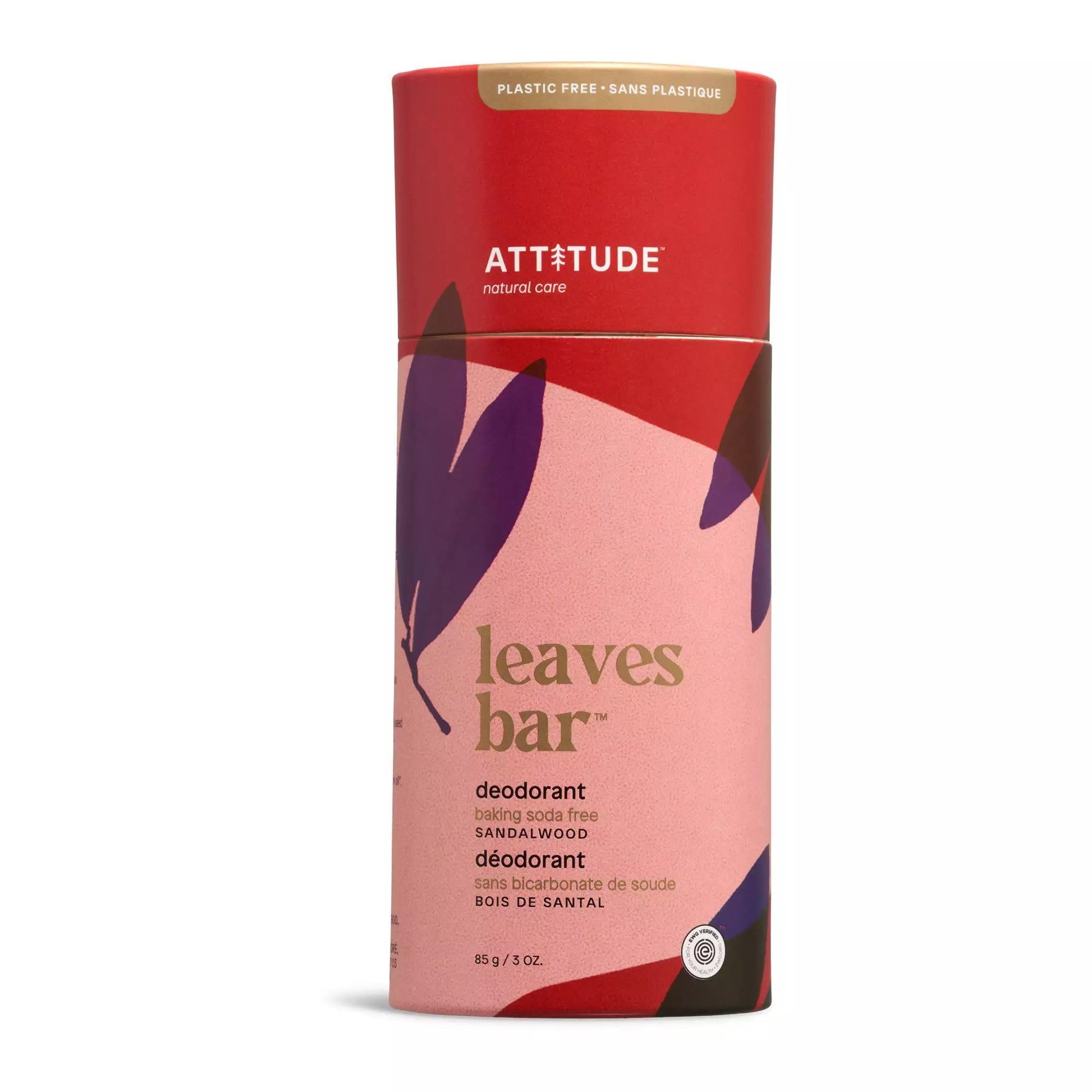 ATTITUDE Natural Deodorant, Aluminum-free, Odor Control & Long Lasting, Nourishing Ingredients, Castor, Jojoba Oils, Baking Soda-free, EWG Verified, For Men & Women, Patchouli & Black Pepper, 3 Oz