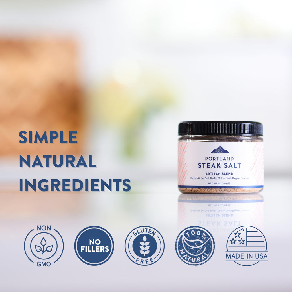 Portland Salt Co. Toast Sugar Spice Blend w/Vanilla Sugar, Cinnamon & Sea Salt – Signature All-Purpose Seasoning, Breakfast or Dessert Rub - Non-GMO, 4 Oz (Pack of 1)