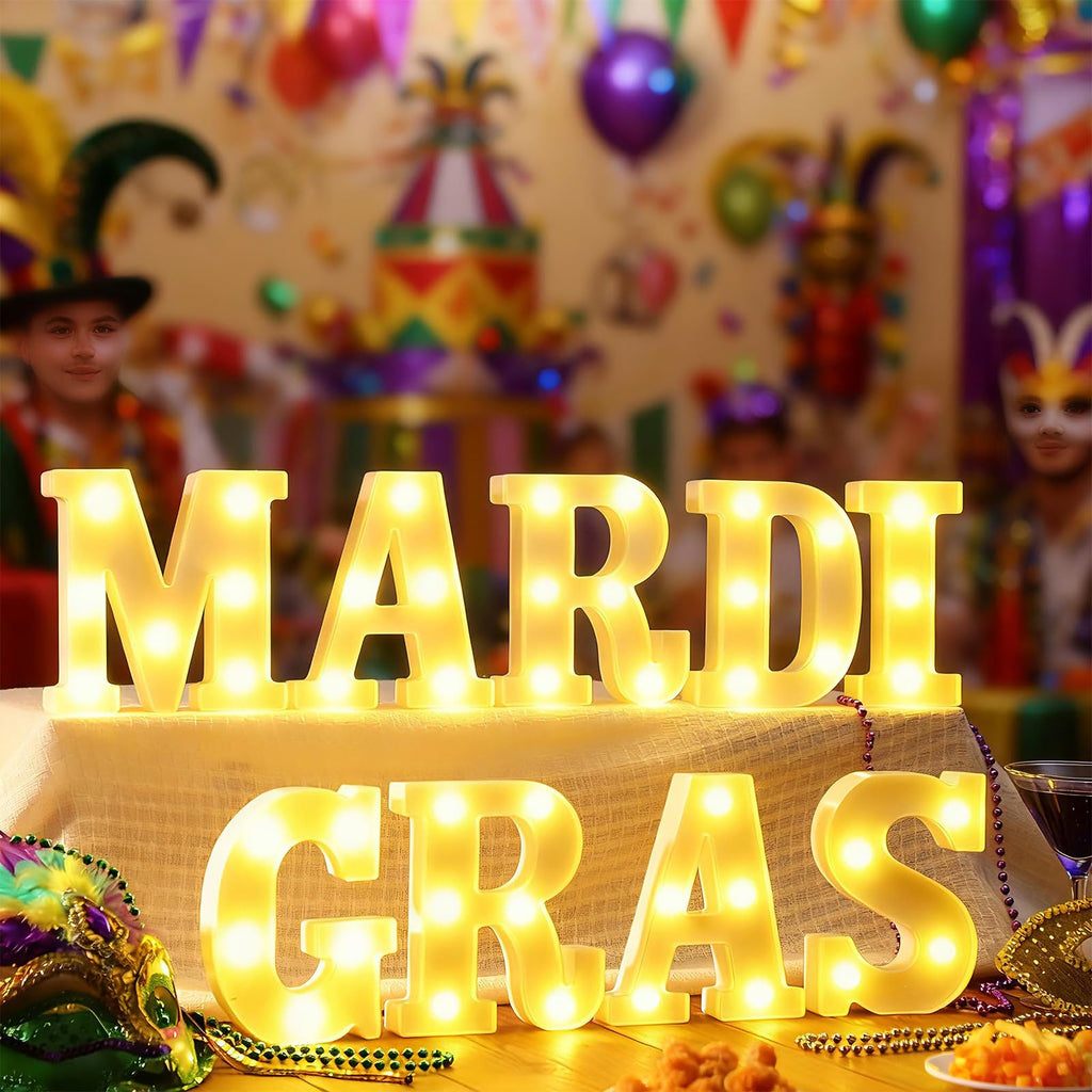 11 Pcs Happy Kwanzaa Large LED Letter Sign LED Lights Battery Powered Table Decorations for Party Favor Light Centerpiece Tabletop Decoration