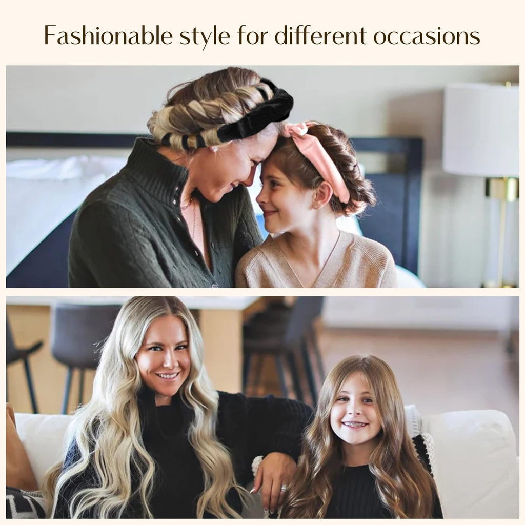 Yanibest Heatless Hair Curler, No Heat Hair Curlers to Sleep in, Super Soft Ribbon Wrap for Long Hair, Overnight Heatless Curling Set with Scrunchies and Clip, for All Hair types