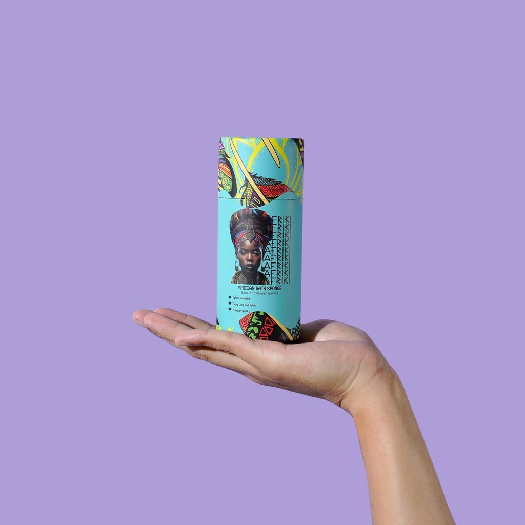 AFRIKI African Net Sponge – Exfoliating Body Scrubber, Black Owned & Rooted in Africa, All Skin Types | 45 in Long