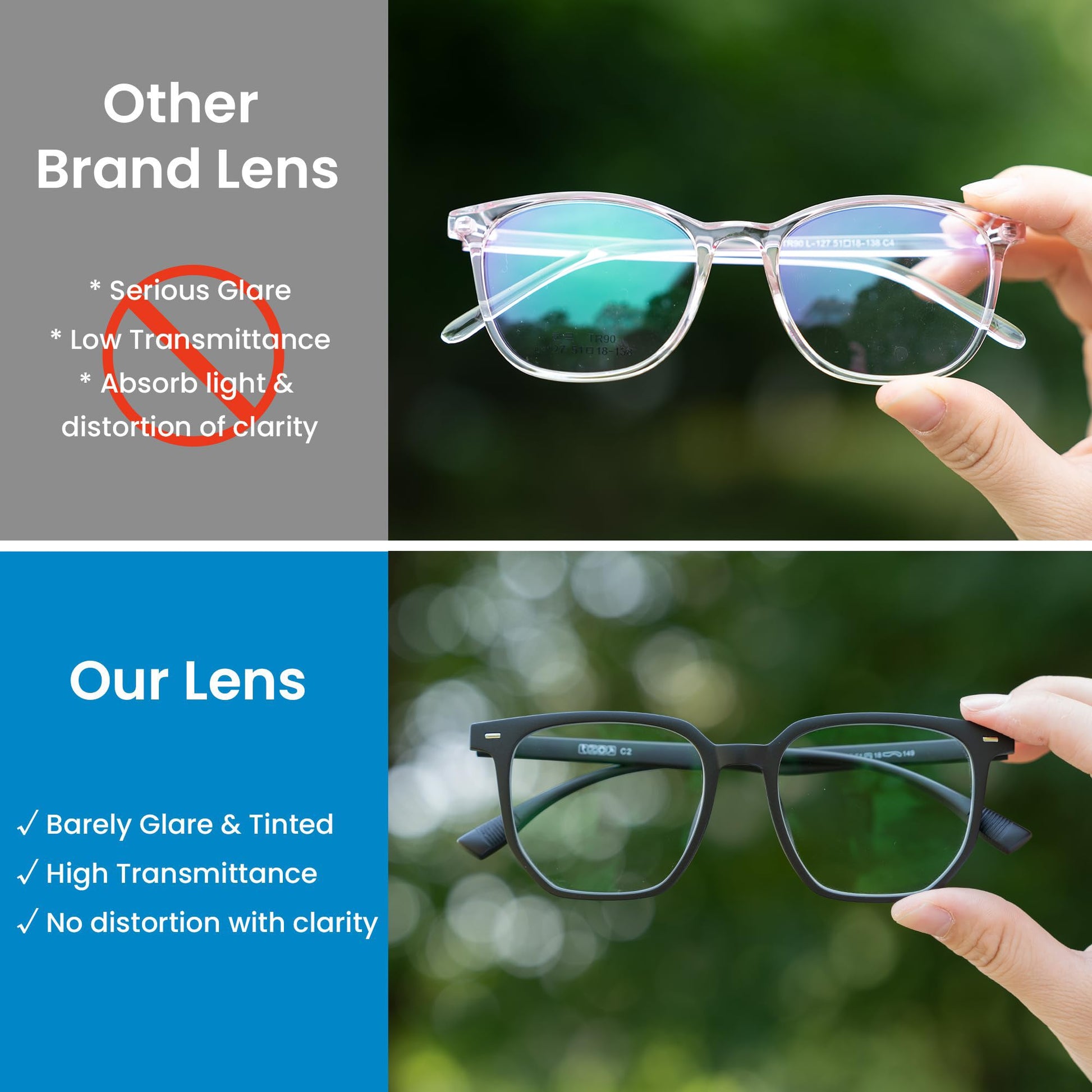 GUDVUE Blue Light Glasses, Computer/Gaming/TV/Phones Glasses for women, Anti Glare/UV400/Eye Strain