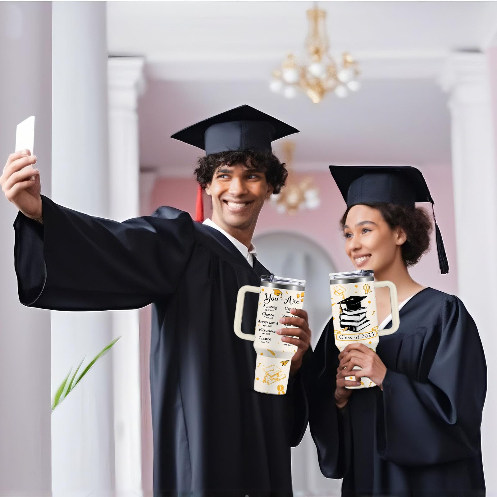 Christian Gifts for Women, 40 oz I Can Do All Things Christ Tumbler With Handle, Inspirational Religious Birthday Gifts for Faith Cup, Christian Jesus God Bible Verse Pastor Prayer Gift for Christmas