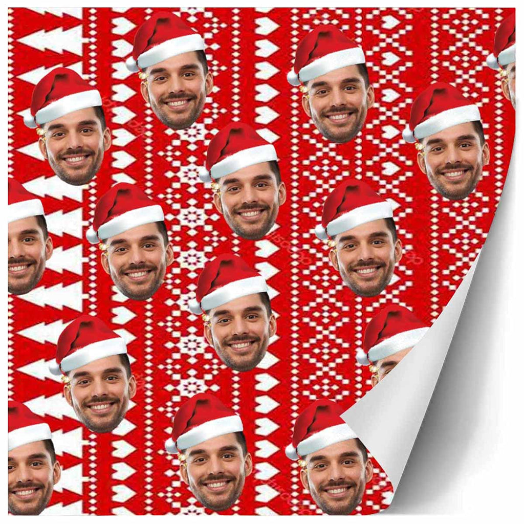 InterestPrint Custom Photo Wrapping Paper Merry Christmas with Christmas hat Wrapping Paper Custom Name Gift Wrap Roll Perfect for Birthdays 58"x 23"
