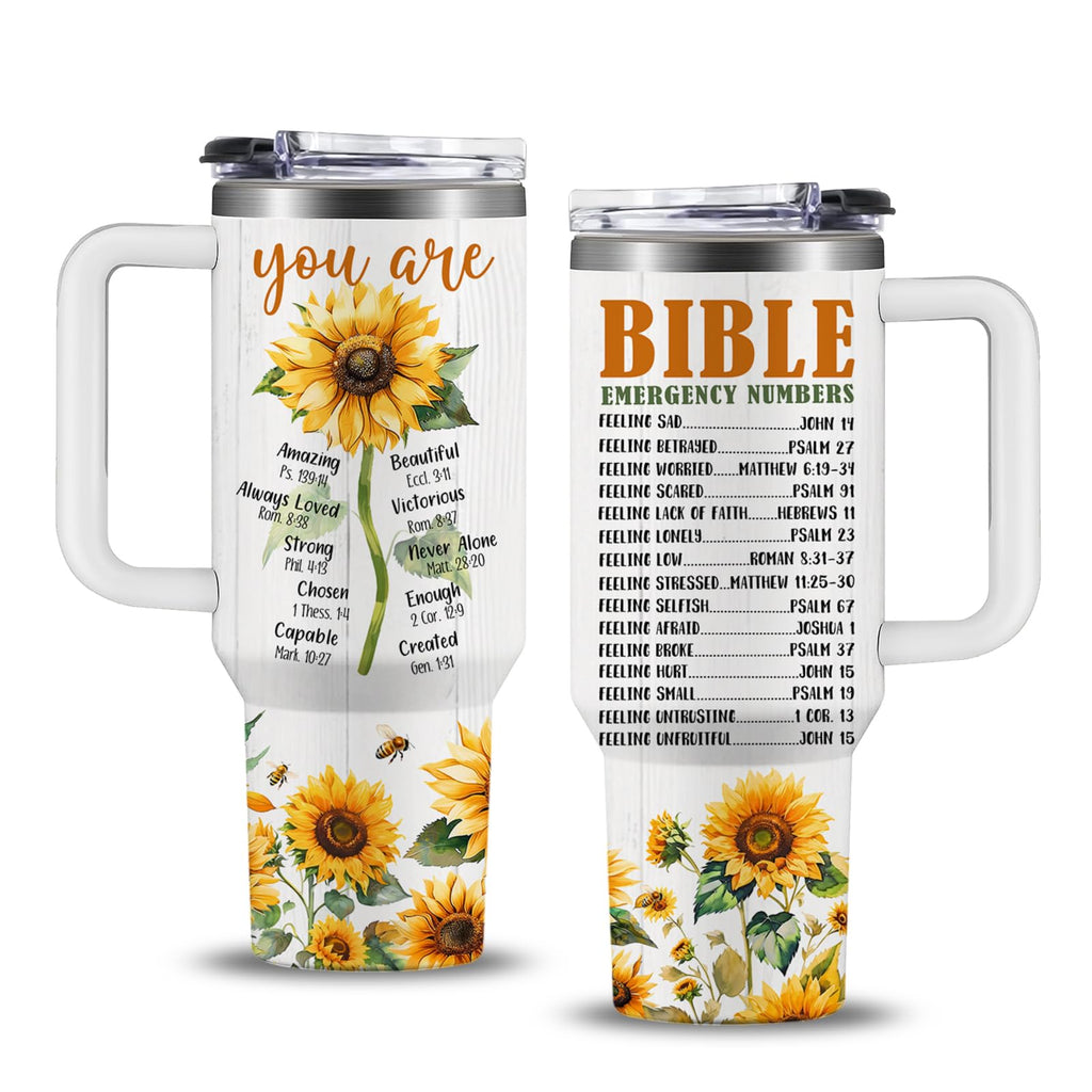Christian Gifts for Women, 40 oz I Can Do All Things Christ Tumbler With Handle, Inspirational Religious Birthday Gifts for Faith Cup, Christian Jesus God Bible Verse Pastor Prayer Gift for Christmas