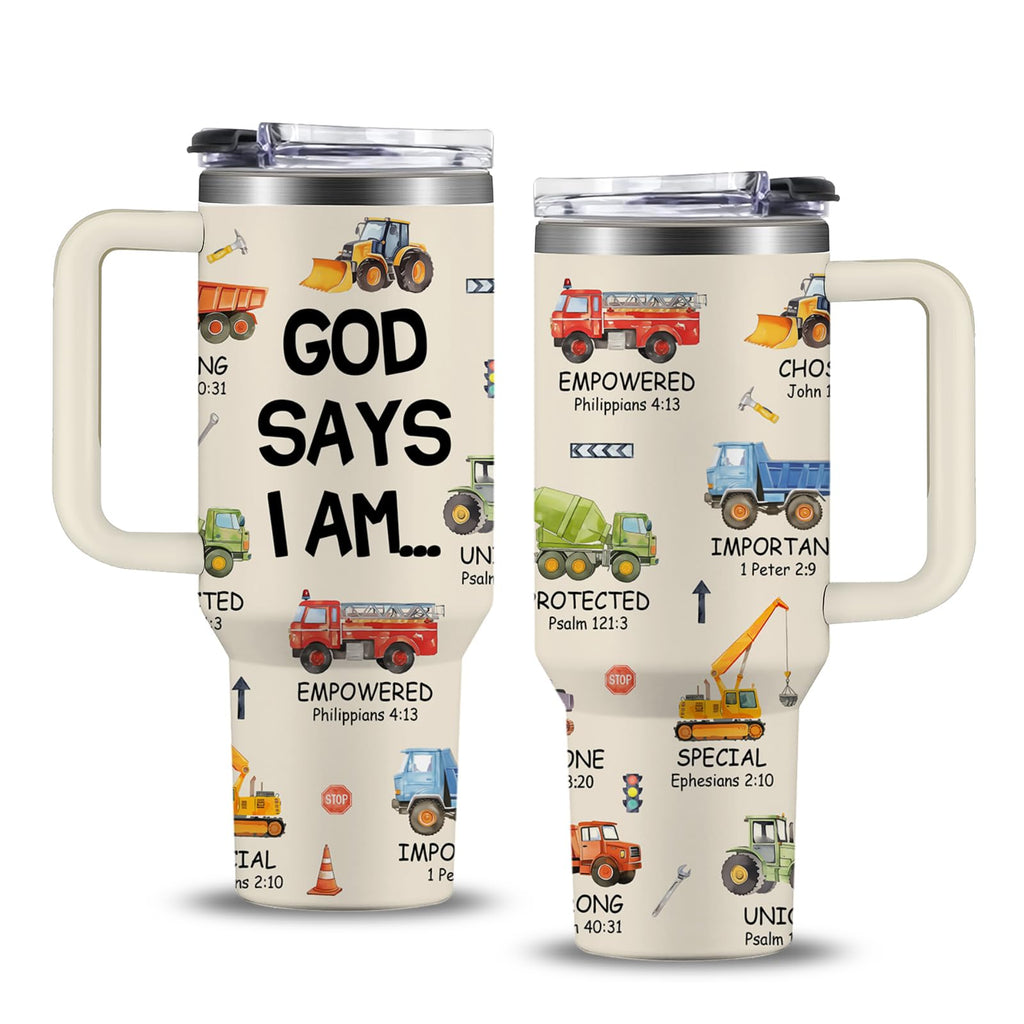 Christian Gifts for Women, 40 oz I Can Do All Things Christ Tumbler With Handle, Inspirational Religious Birthday Gifts for Faith Cup, Christian Jesus God Bible Verse Pastor Prayer Gift for Christmas