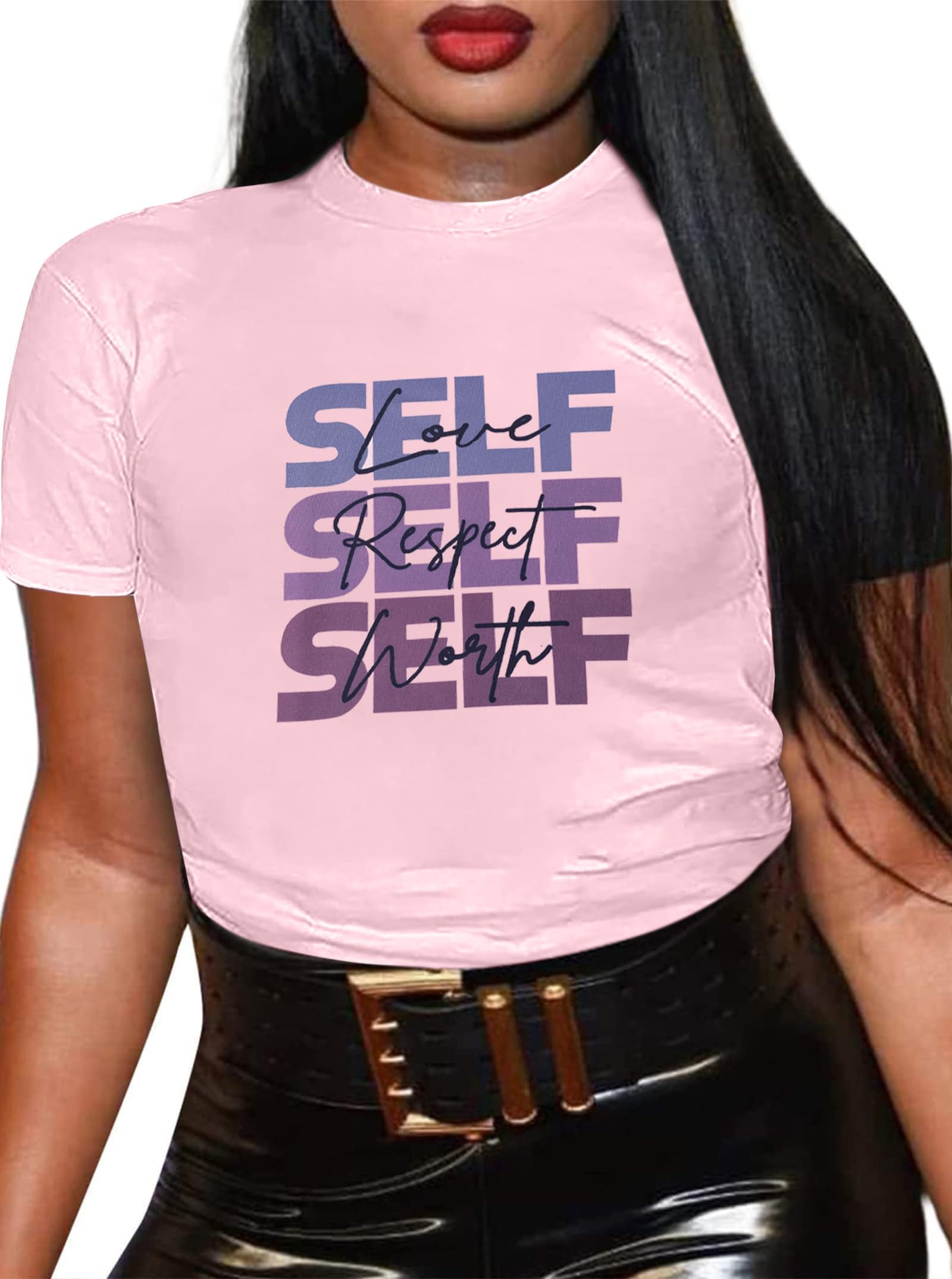 Hilinker Women's Funny Graphic Tees Casual Loose Summer Cute Tops Short Sleeve T Shirts