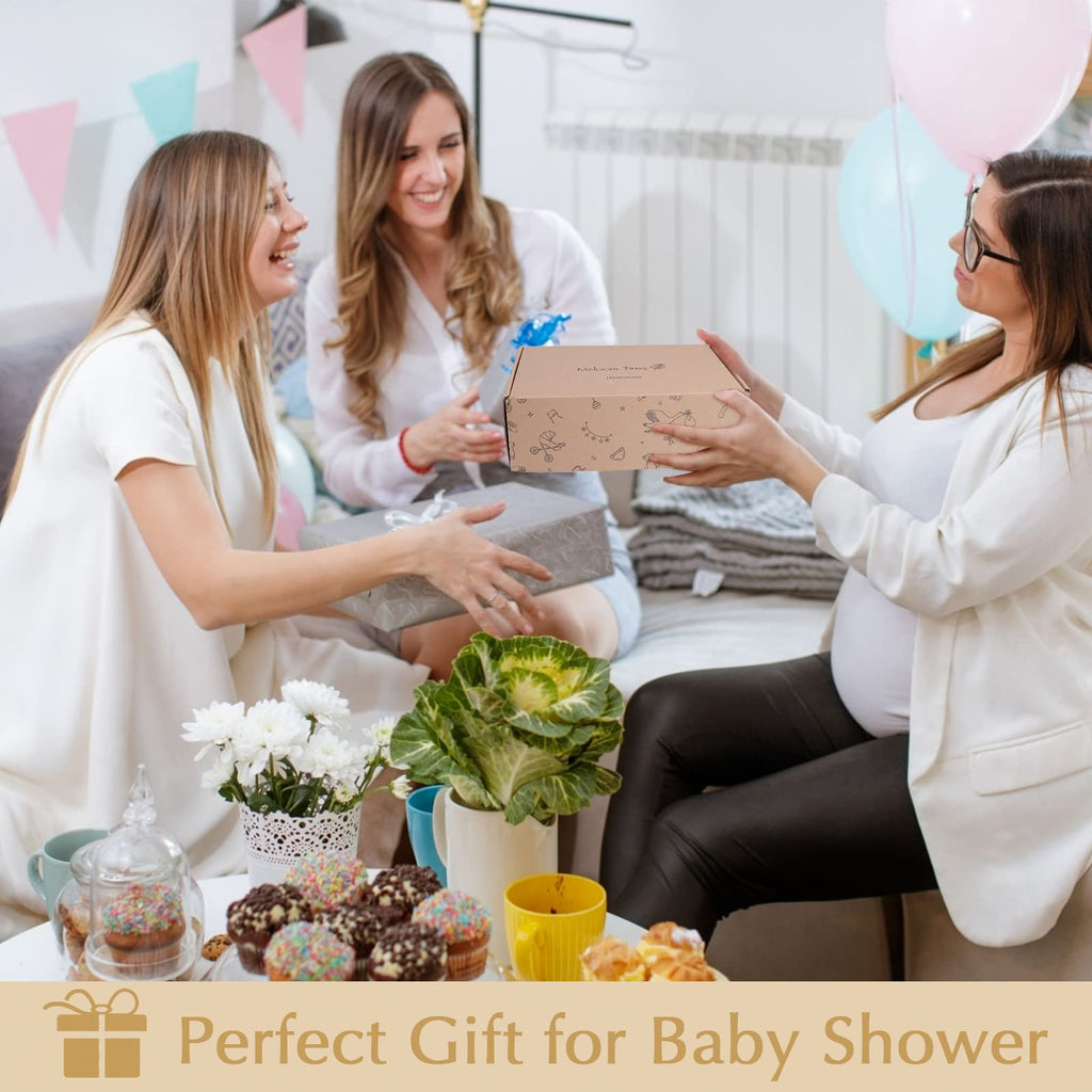 meloom Deluxe Baby Girl Gift Set, Newborn Baby Shower Gifts Basket, Newborn Gifts Box, Boho Baby Girl Essentials, Baby Shower Gifts for New Moms, Personalized New Baby Gifts