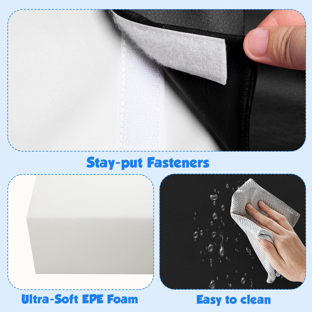 4-Piece Soft PU Leather Toddlers Climbing Toys, Baby Foam Climbing Blocks for Toddlers 3, Foam Play Gym Climbing Structures, Indoor Climb and Crawl Activity Play Set (White and Coffee)