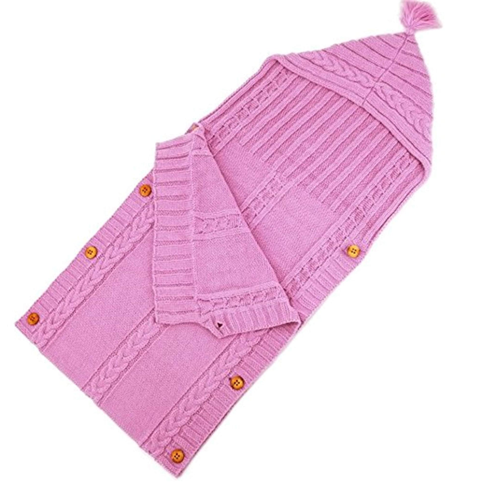 XMWEALTHY Newborn Baby Wrap Swaddle Blanket Knit Sleeping Bag Sleep Sack Stroller Wrap for Baby(Beige) (0-6 Month)