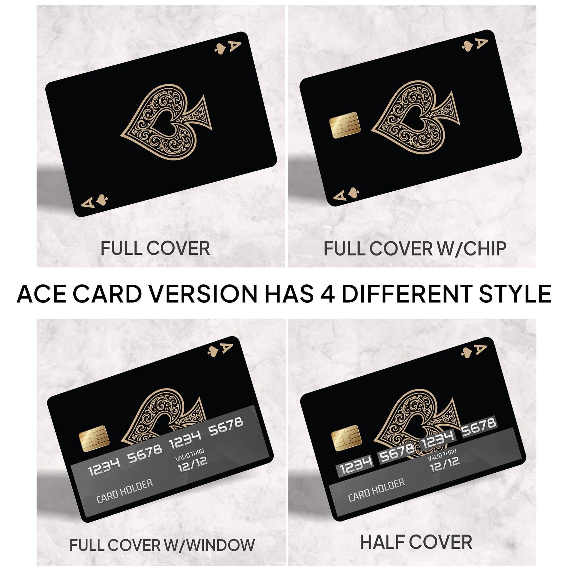 8Pcs Credit Card Skin Sticker, Funny Debit Card Skin Sticker Cover, Durable Vinyl Stickers for Debit Credit Cards, Cute Waterproof Skins Cover for Bank, EBT, Key, Transportation, ID (Poker)