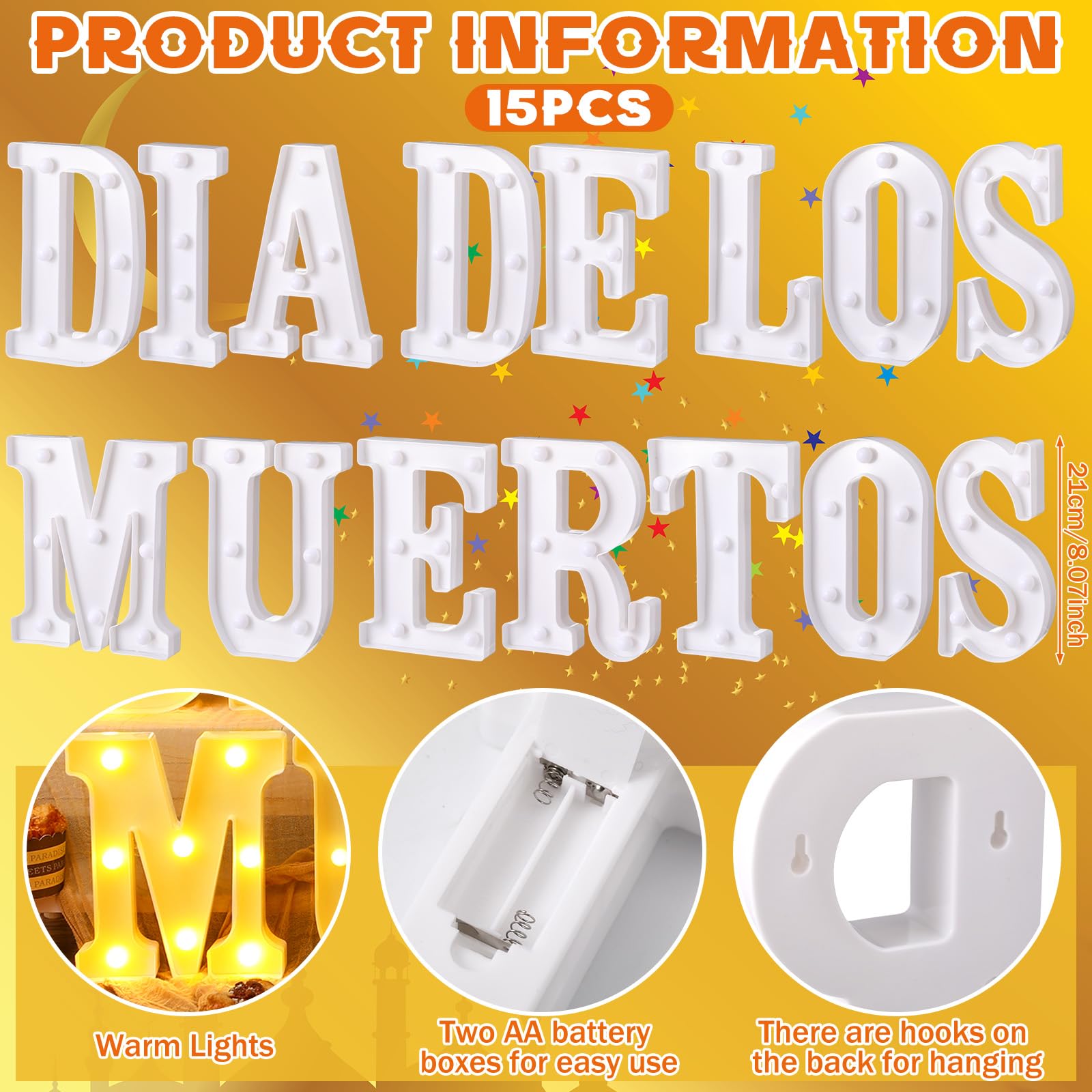 11 Pcs Happy Kwanzaa Large LED Letter Sign LED Lights Battery Powered Table Decorations for Party Favor Light Centerpiece Tabletop Decoration