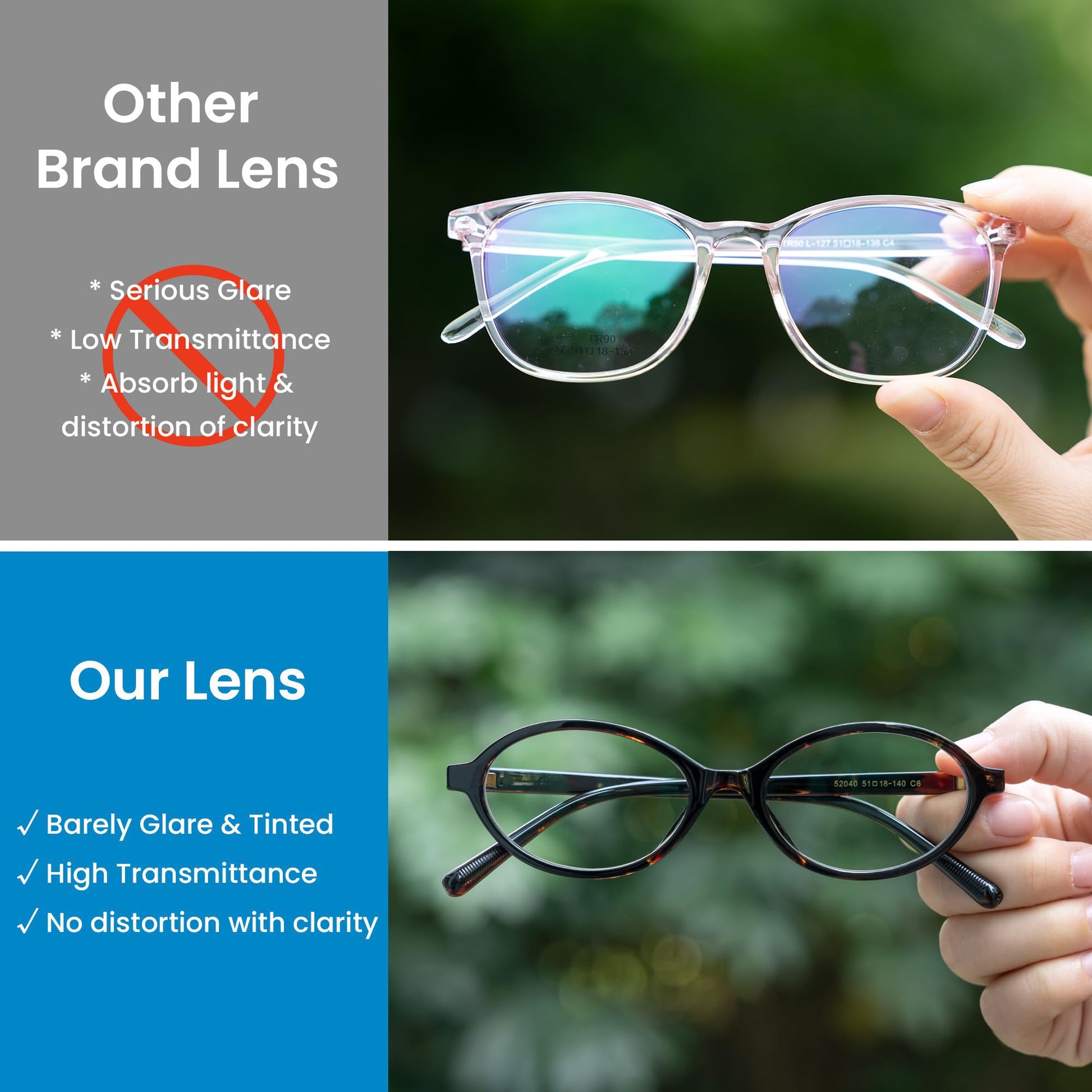 GUDVUE Blue Light Glasses, Computer/Gaming/TV/Phones Glasses for women, Anti Glare/UV400/Eye Strain