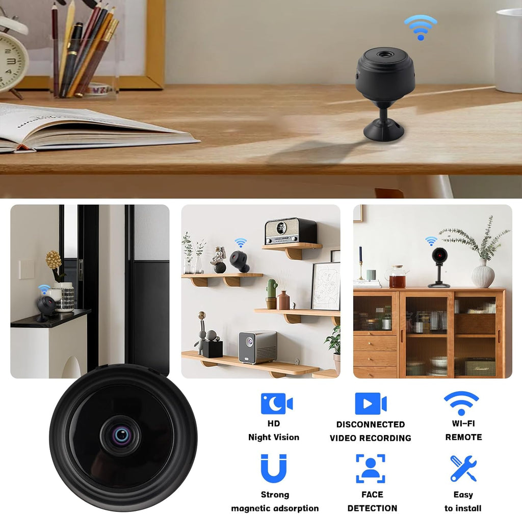 Hidden Cameras -Nanny Cam -WiFi Wireless -1080P HD Security Camera-Best Mini -Car Cameras for Surveillance-Surveillance Camera with Motion Detection and Night Vision,App Control