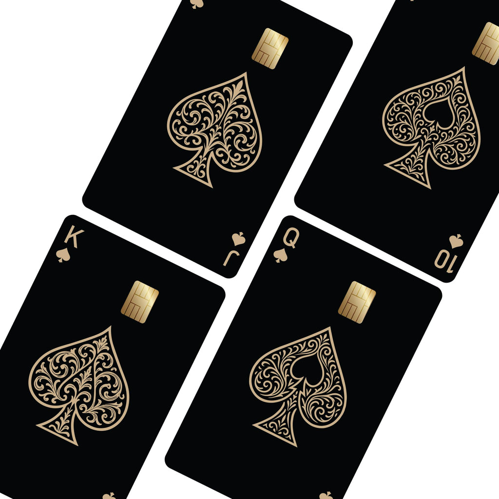 8Pcs Credit Card Skin Sticker, Funny Debit Card Skin Sticker Cover, Durable Vinyl Stickers for Debit Credit Cards, Cute Waterproof Skins Cover for Bank, EBT, Key, Transportation, ID (Poker)