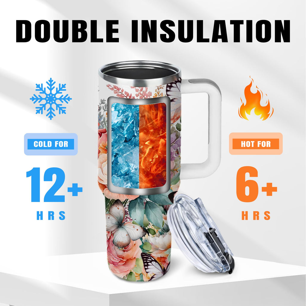 Christian Gifts for Women, 40 oz I Can Do All Things Christ Tumbler With Handle, Inspirational Religious Birthday Gifts for Faith Cup, Christian Jesus God Bible Verse Pastor Prayer Gift for Christmas