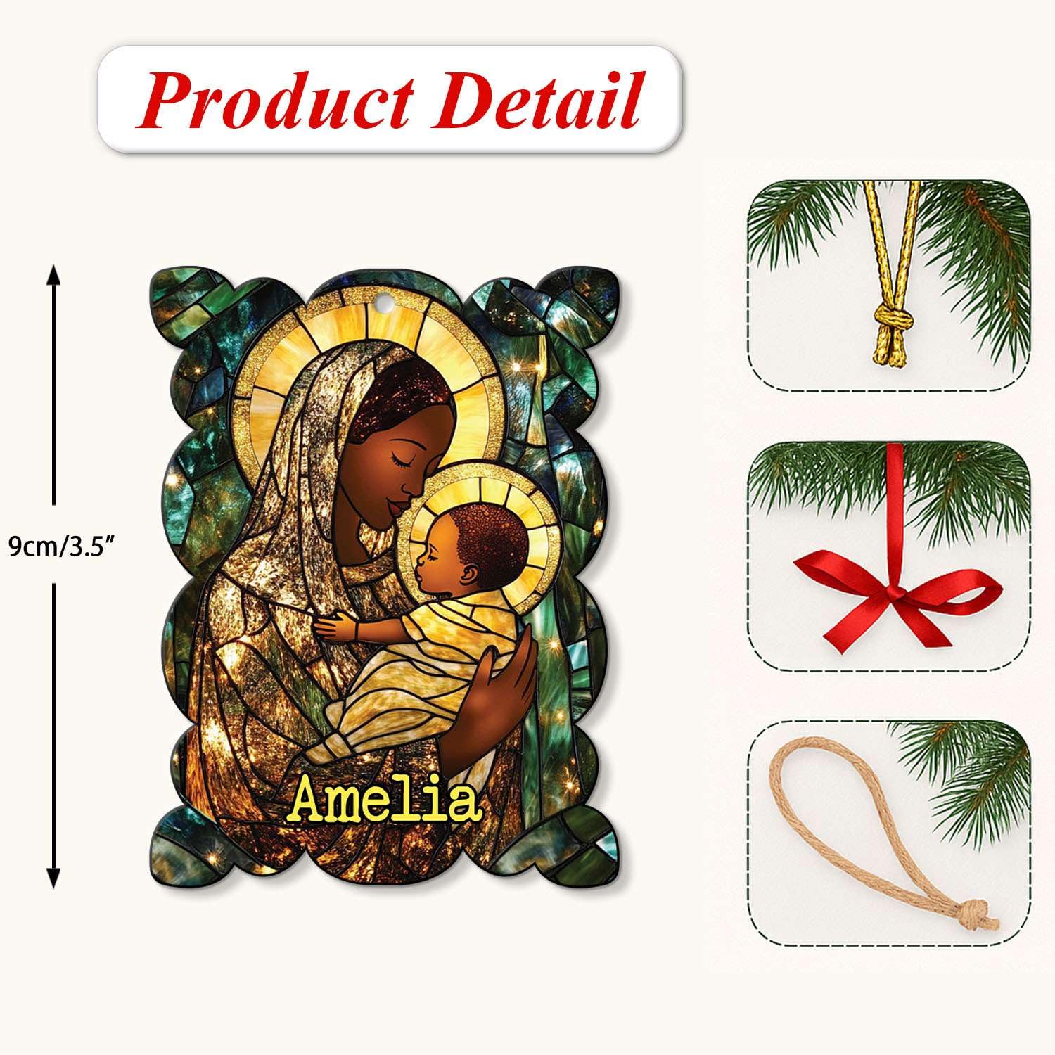 2D Acrylic Christmas Elf Shaped Ornament with Gift Box, Personalized Name Holiday Keepsake, Cute Ornament for Kids Room, Custom Name African-Inspired Decoration, Gifts for Boys