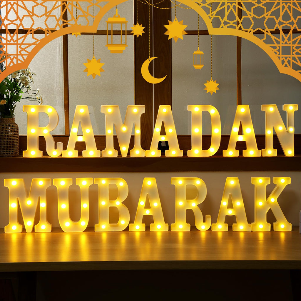 11 Pcs Happy Kwanzaa Large LED Letter Sign LED Lights Battery Powered Table Decorations for Party Favor Light Centerpiece Tabletop Decoration