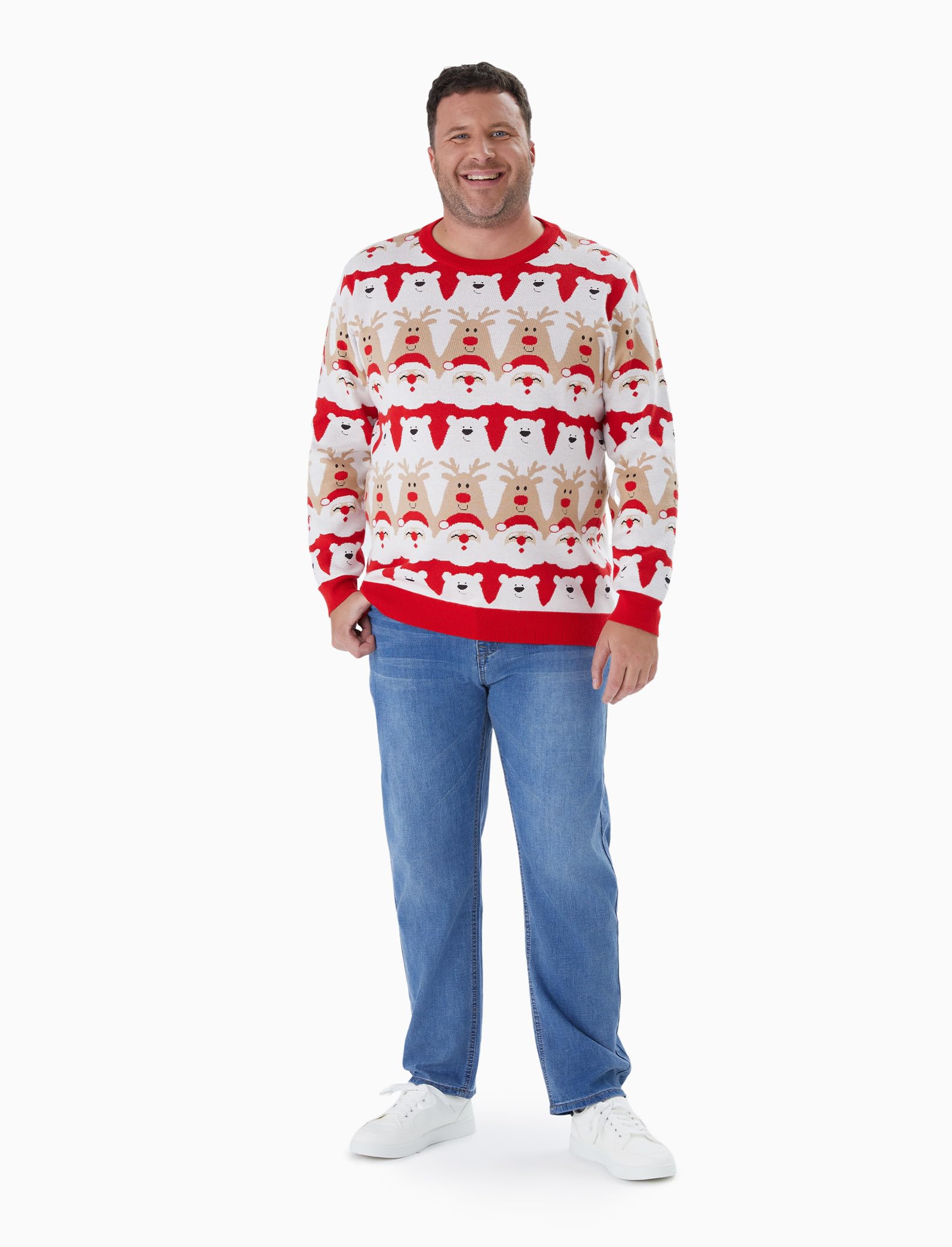 PATPAT Christmas Sweater Family Set Long Sleeve Knit Sweater Holiday Xmas Knitted Pullover