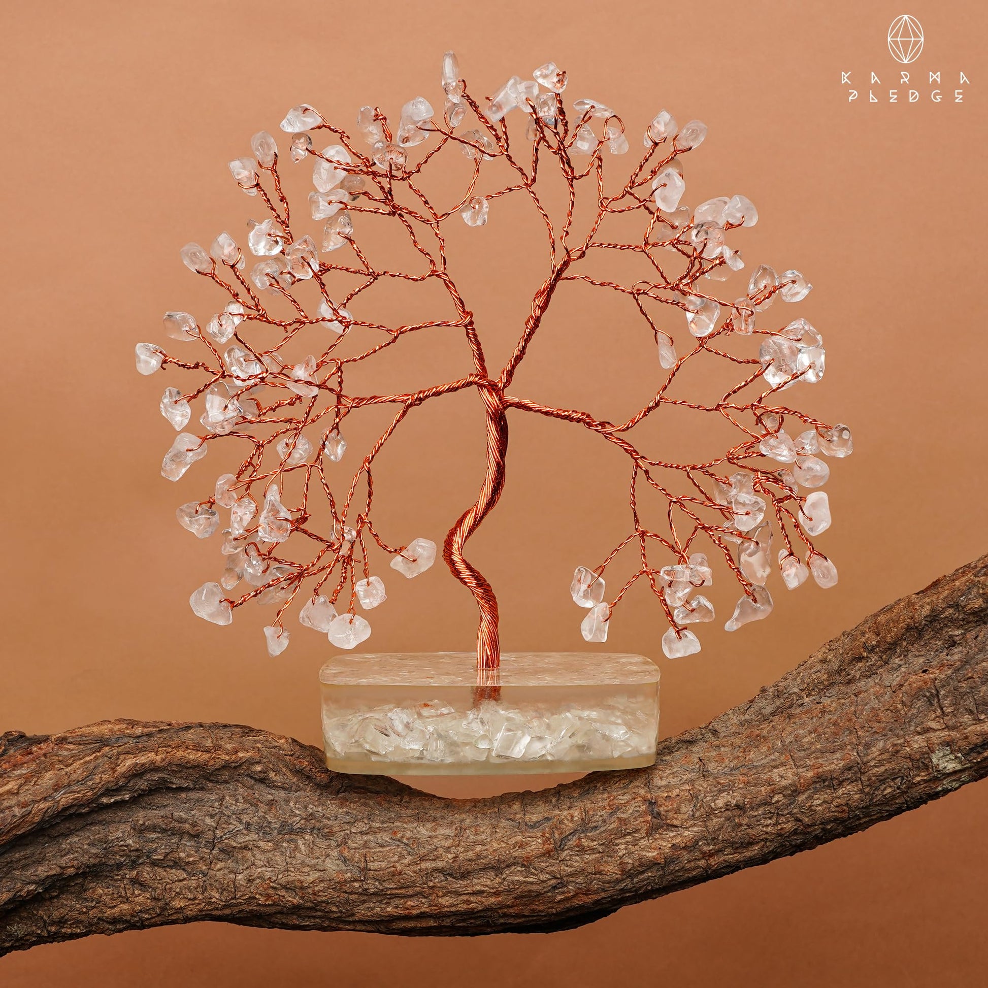 Rose Quartz Crystal Trees for Home Decor, Office Desk Decoration, Chakra Healing Crystals and Stone for Positive Energy, Money, Good Luck, Tree of Life Spiritual Birthday Gifts for Women and Mom