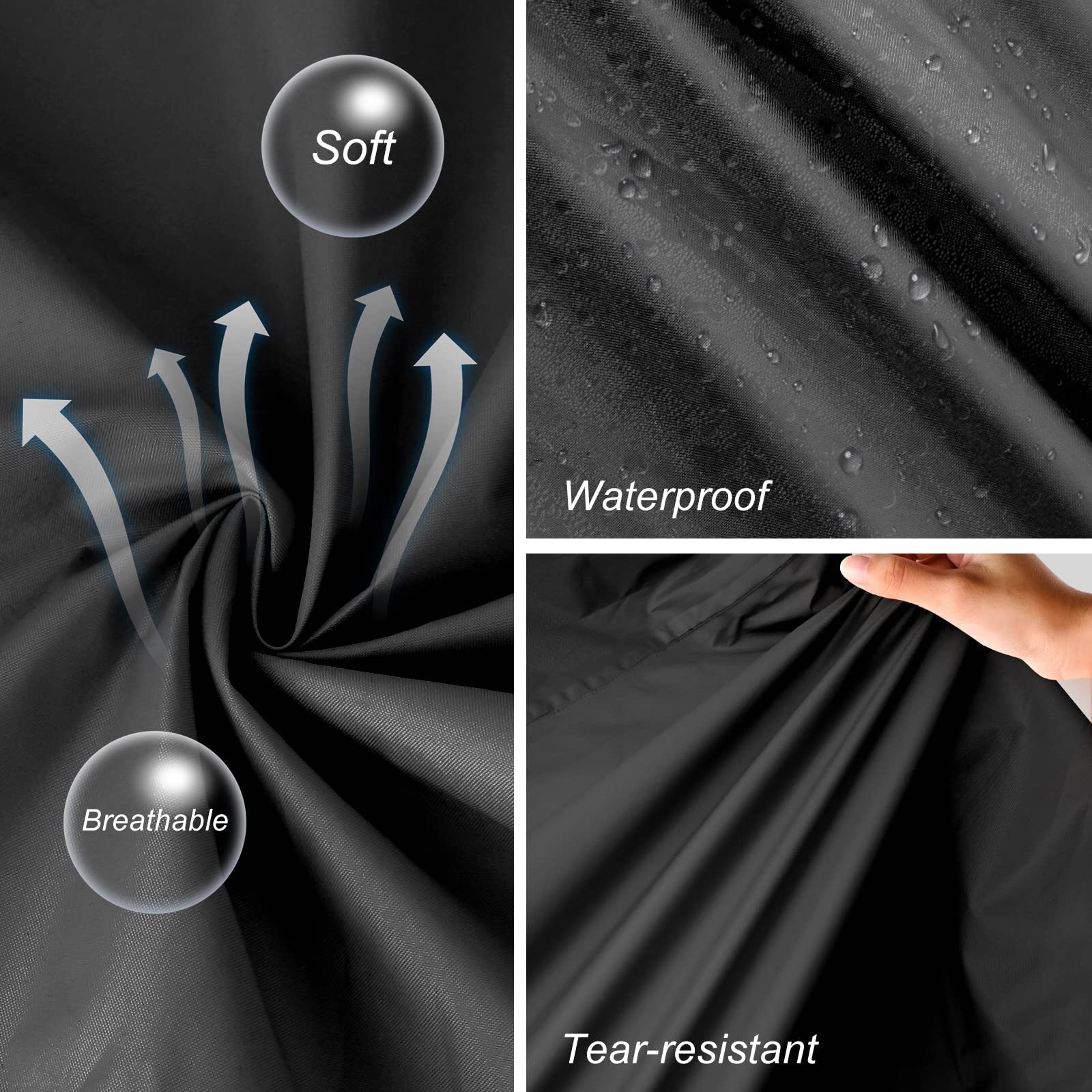 LAMA Womens Long Raincoats Rain Jacket Waterproof Packable Hooded Windbreaker Lightweight Adjustable Waist for Outdoor