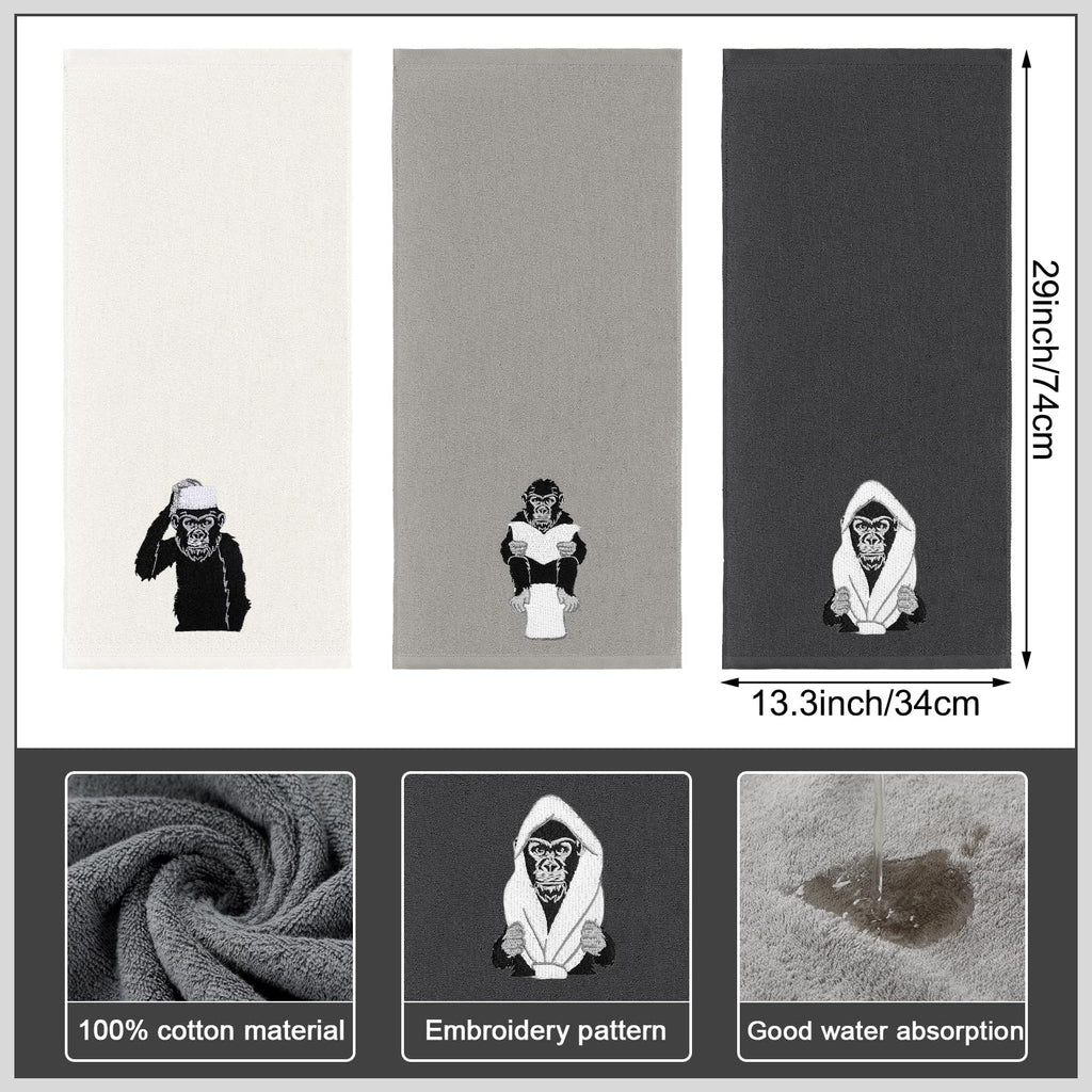 3 Pcs African Woman Hand Towels Black Girl African American Bathroom Home Decor Boho Decorative Farmhouse 100% Cotton Embroidered Towels for Bathroom Kitchen 13. 3 x 29. 5''