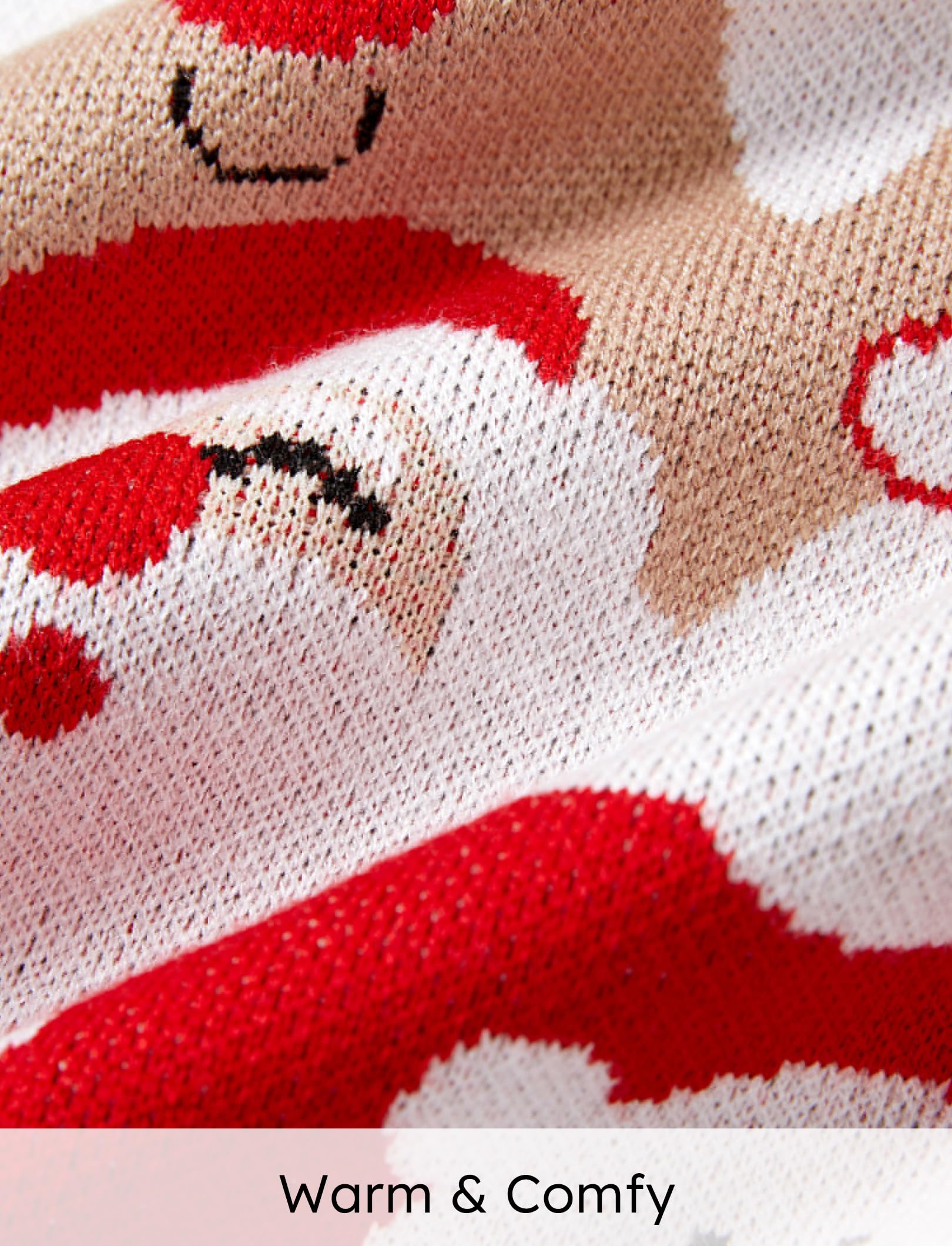 PATPAT Christmas Sweater Family Set Long Sleeve Knit Sweater Holiday Xmas Knitted Pullover