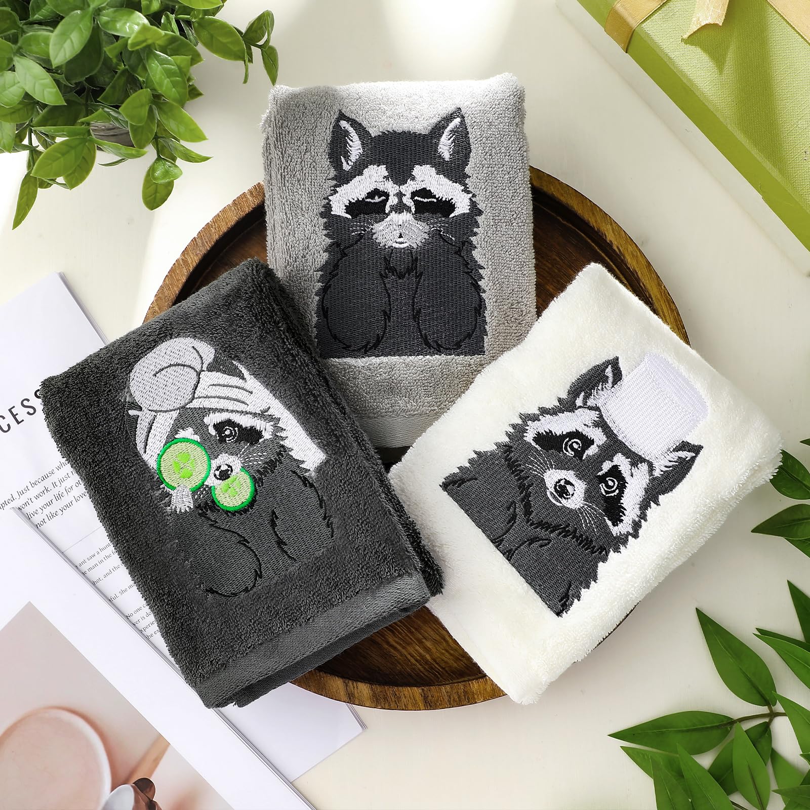 3 Pcs African Woman Hand Towels Black Girl African American Bathroom Home Decor Boho Decorative Farmhouse 100% Cotton Embroidered Towels for Bathroom Kitchen 13. 3 x 29. 5''